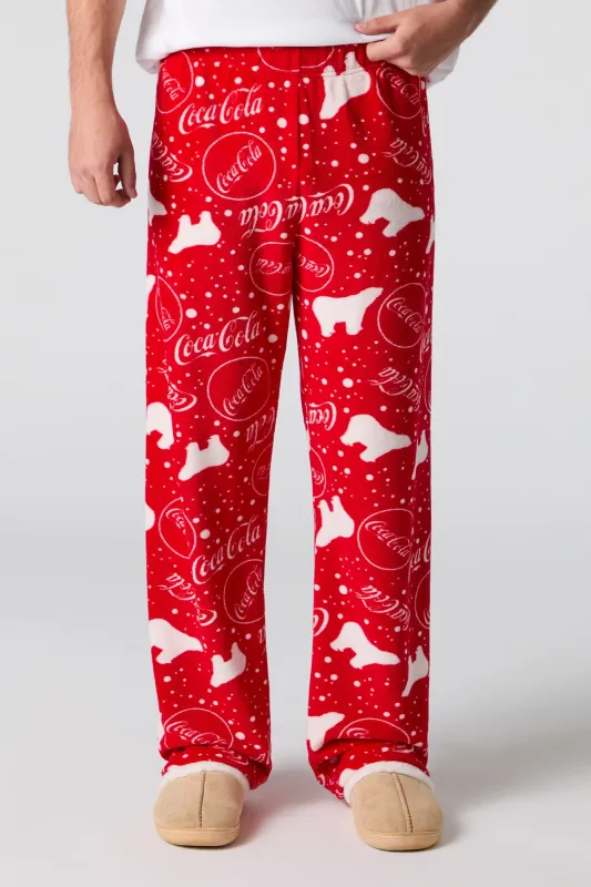 Coca-Cola Print Plush Pajama Pant sold by Urban Planet