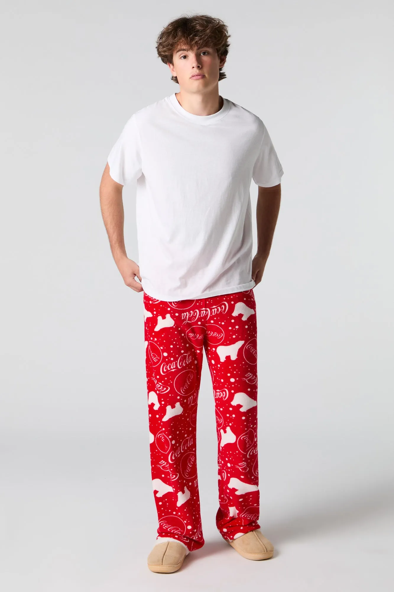 Coca-Cola Print Plush Pajama Pant sold by Urban Planet product image thumbnail 2