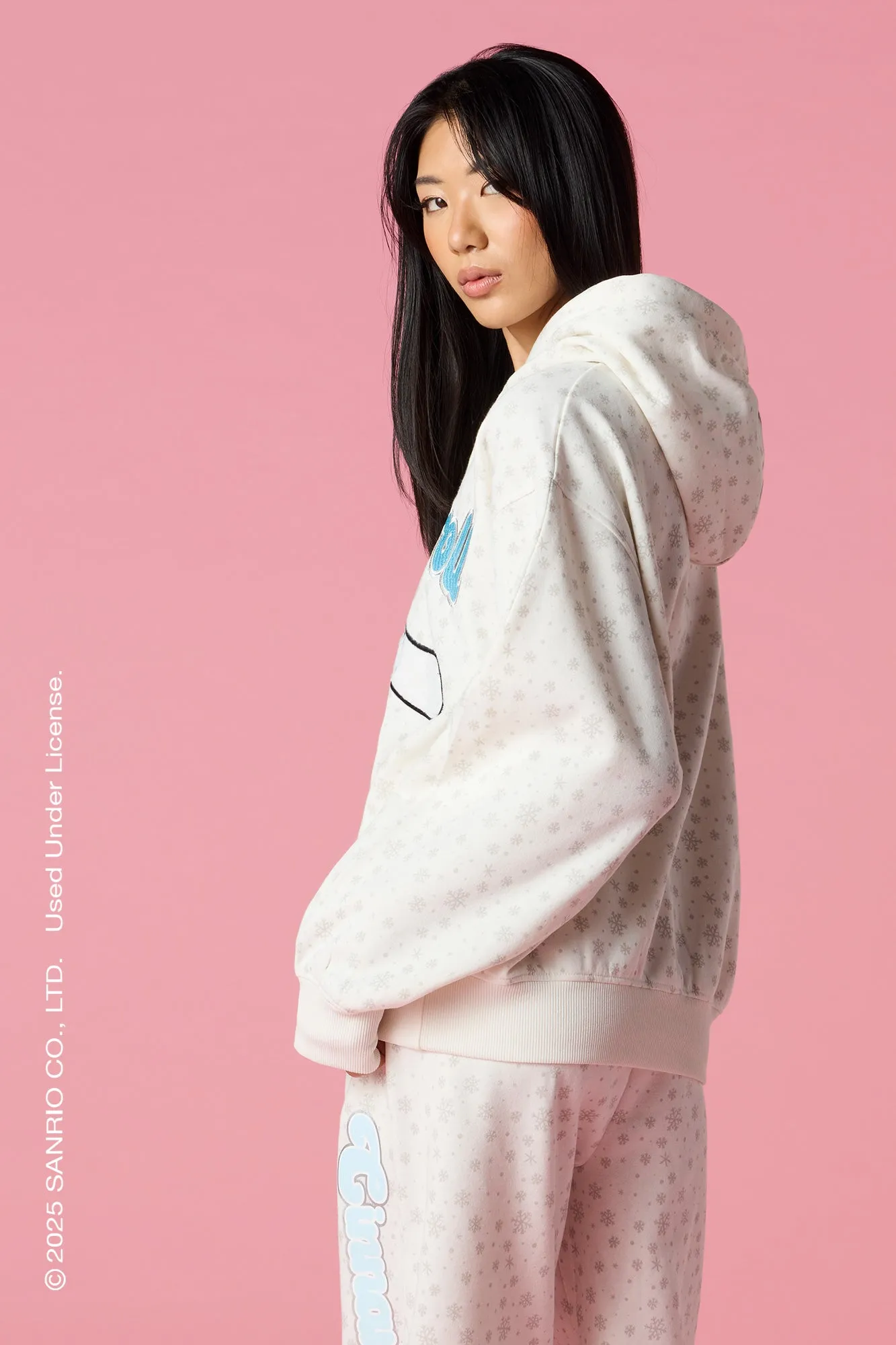 Cinnamoroll™ Holiday Embroidered Hoodie sold by Urban Planet product image thumbnail 2