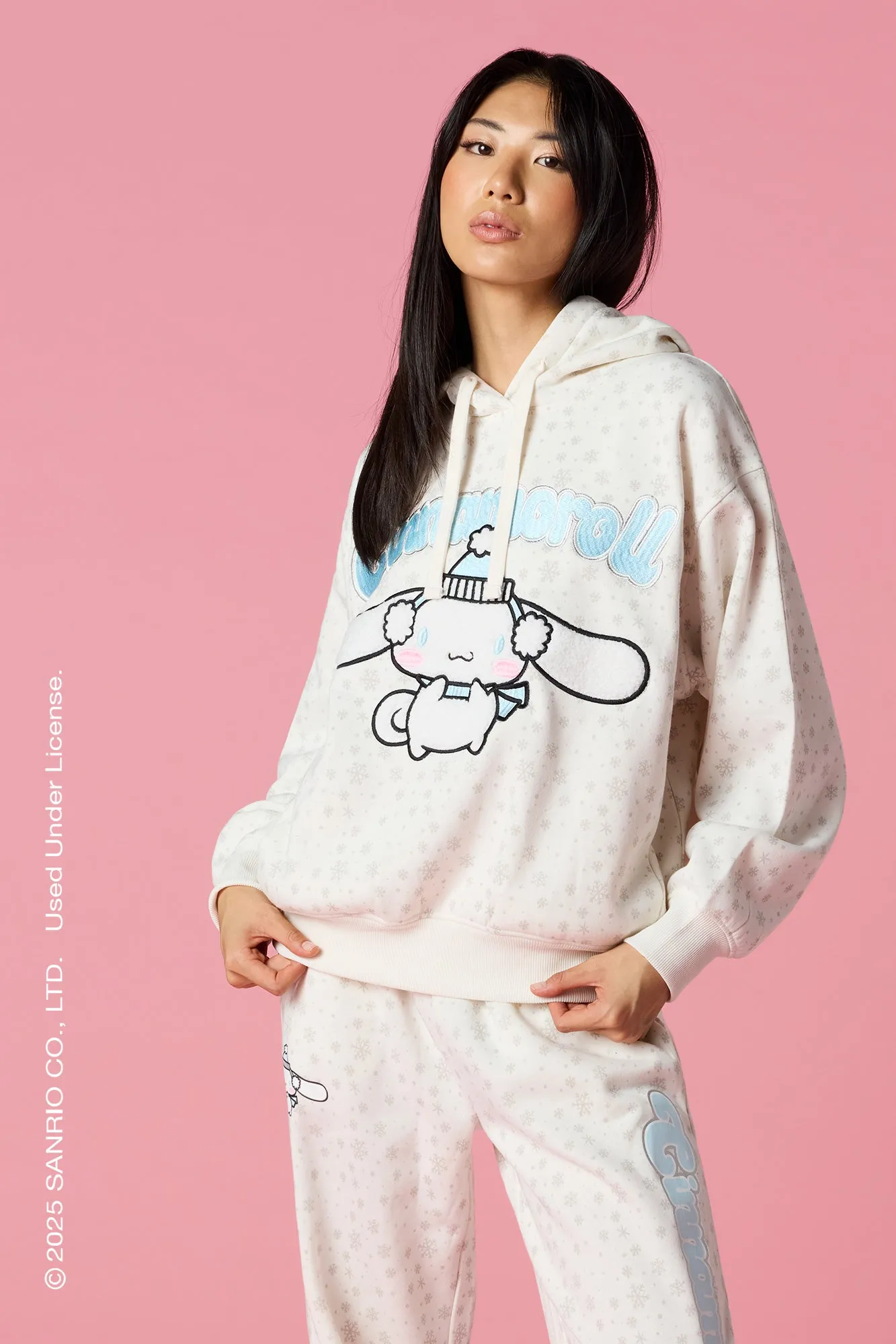 Cinnamoroll™ Holiday Embroidered Hoodie sold by Urban Planet