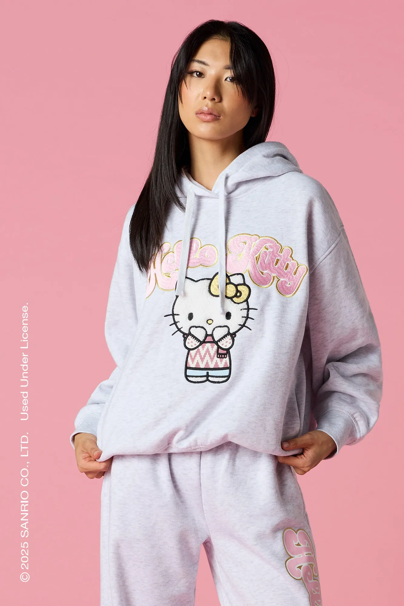 Hello Kitty® Holiday Embroidered Hoodie sold by Urban Planet