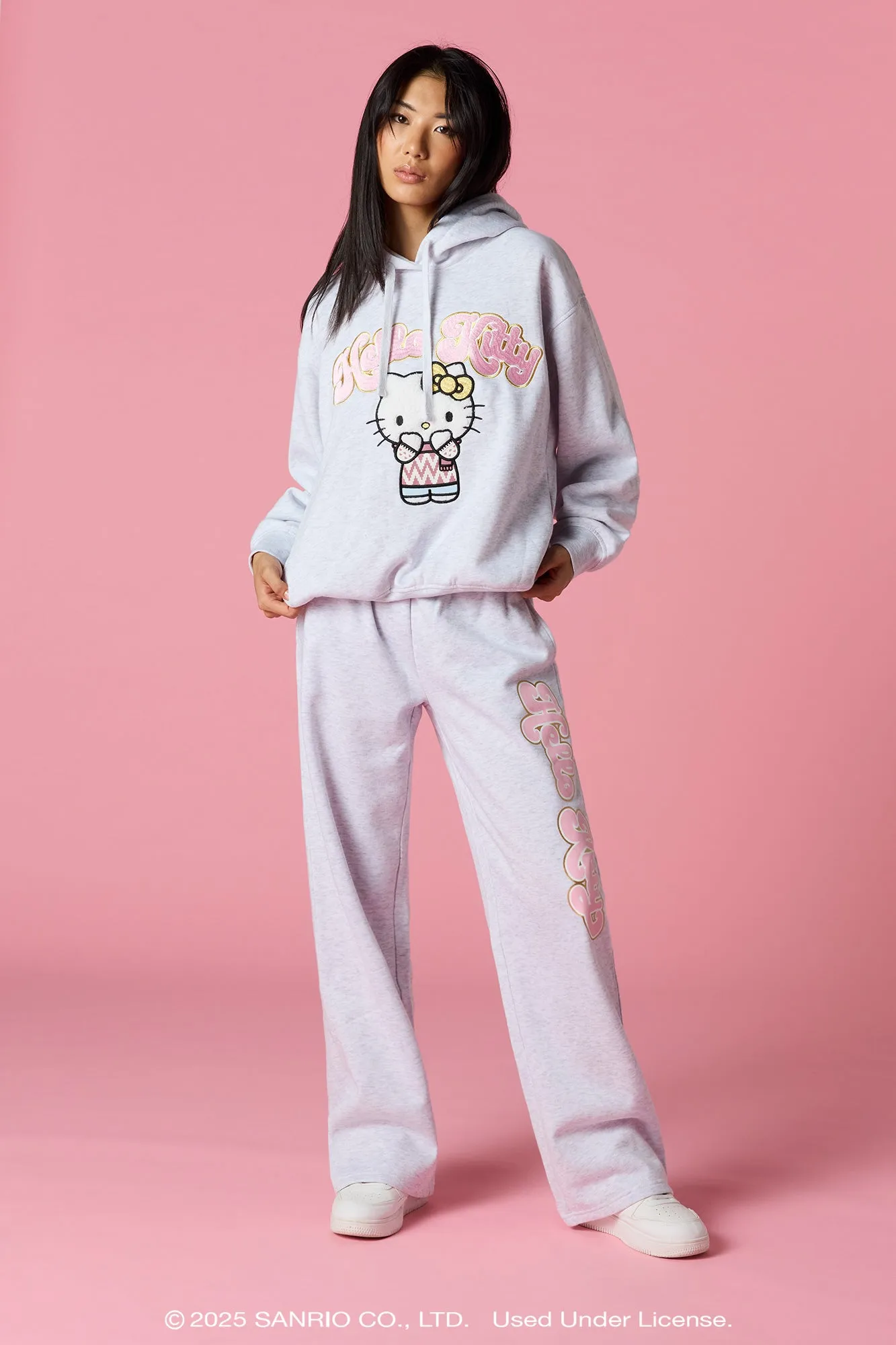 Hello Kitty® Holiday Graphic Wide Leg Sweatpant sold by Urban Planet