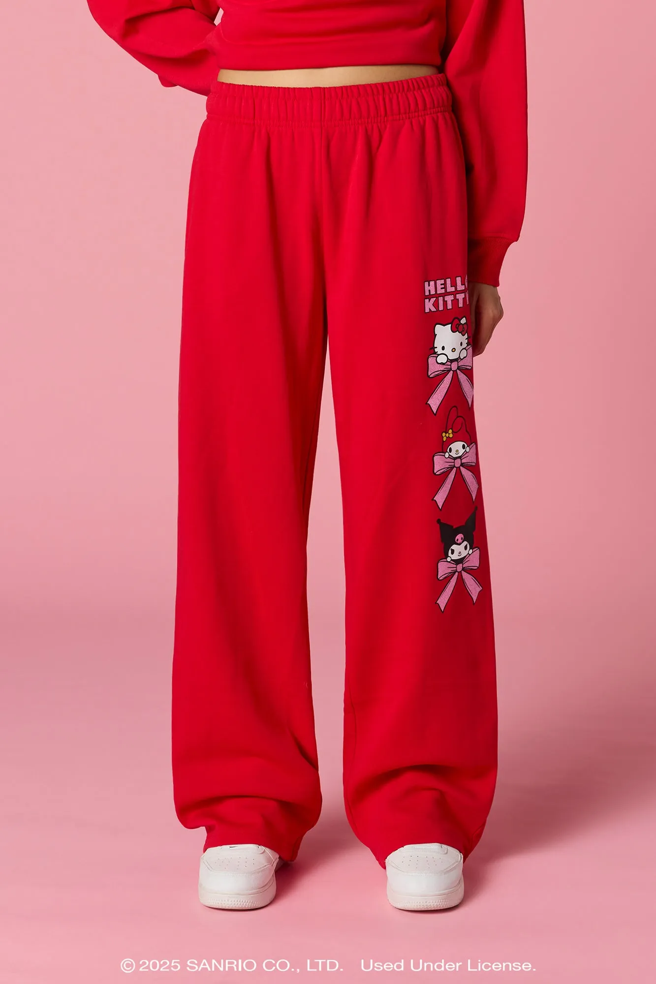 Hello Kitty® Holiday Graphic Wide Leg Sweatpant sold by Urban Planet product image thumbnail 5