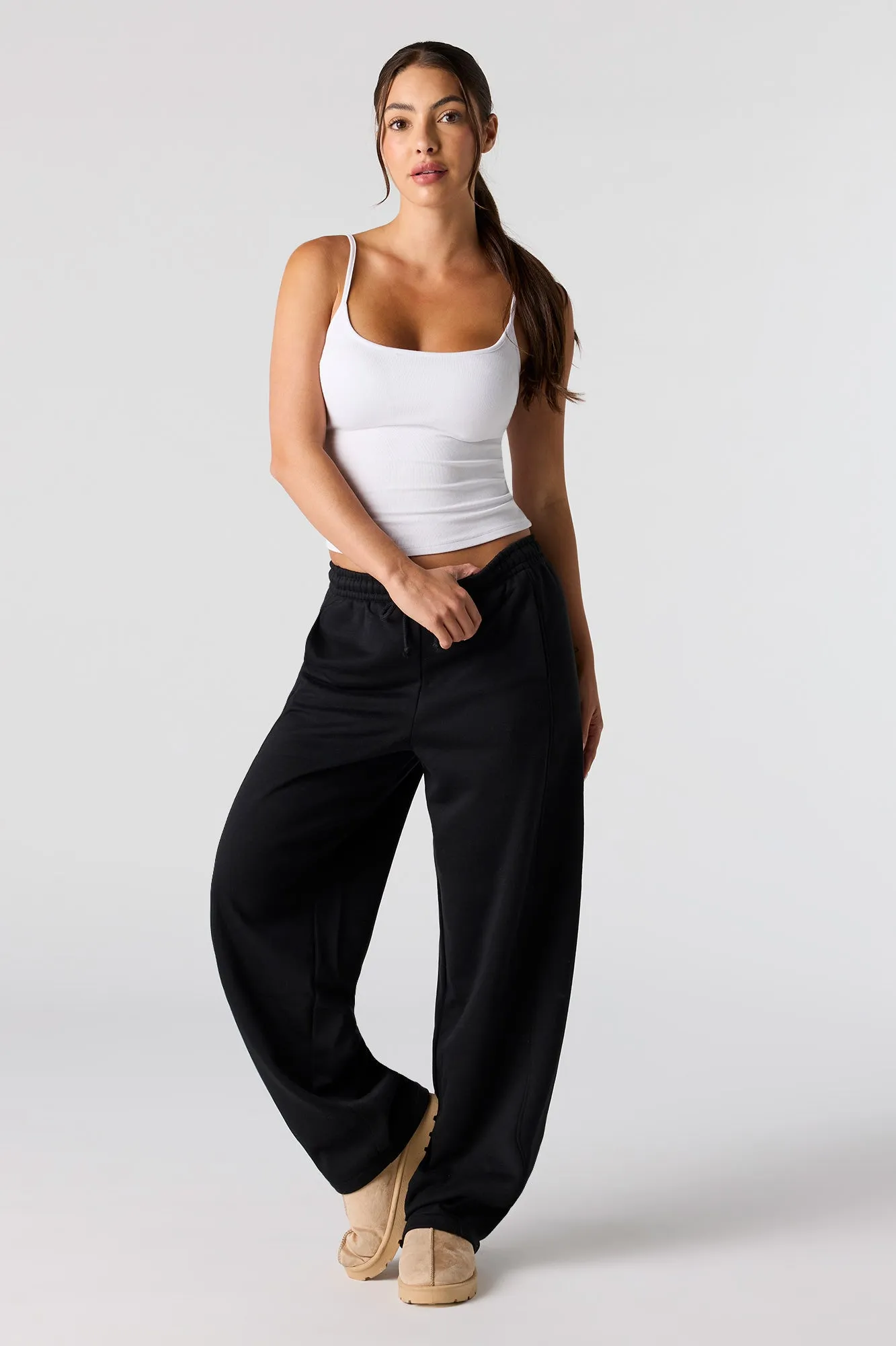 Fleece Barrel Leg Sweatpant sold by Urban Planet product image thumbnail 4