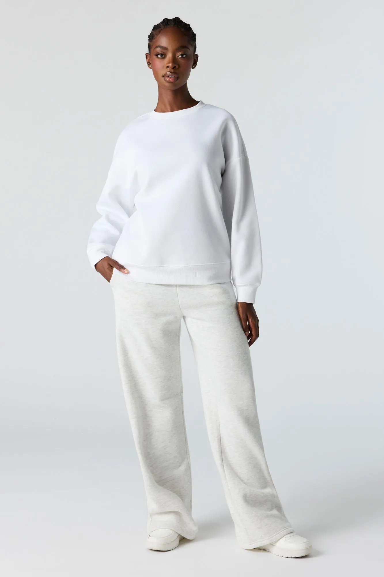 Oversized Fleece Sweatshirt sold by Urban Planet product image thumbnail 3