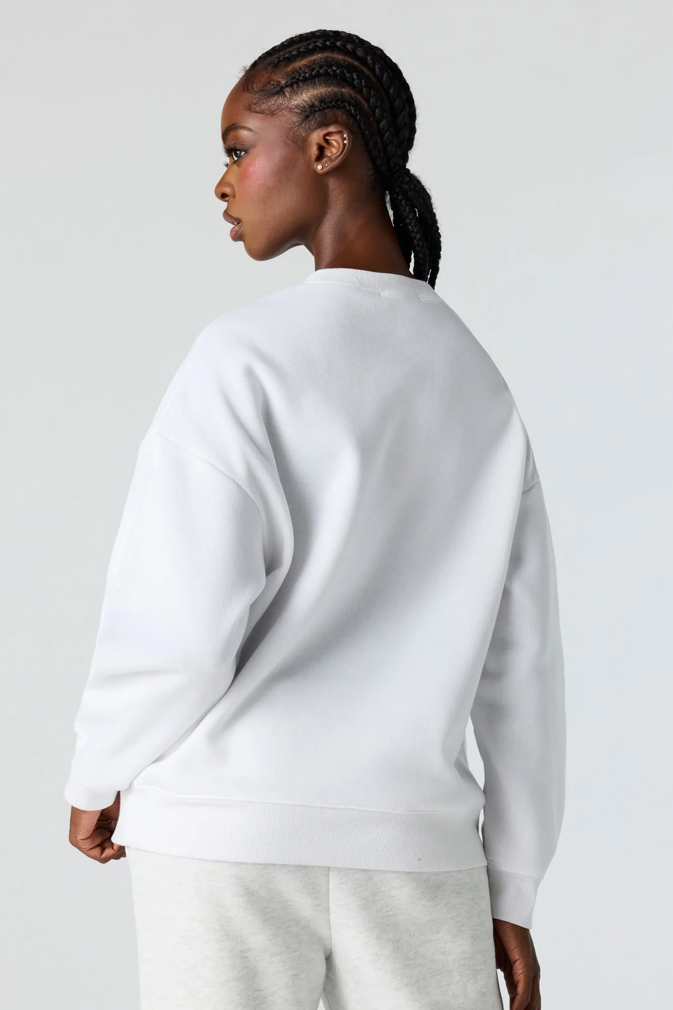 Oversized Fleece Sweatshirt sold by Urban Planet product image thumbnail 2