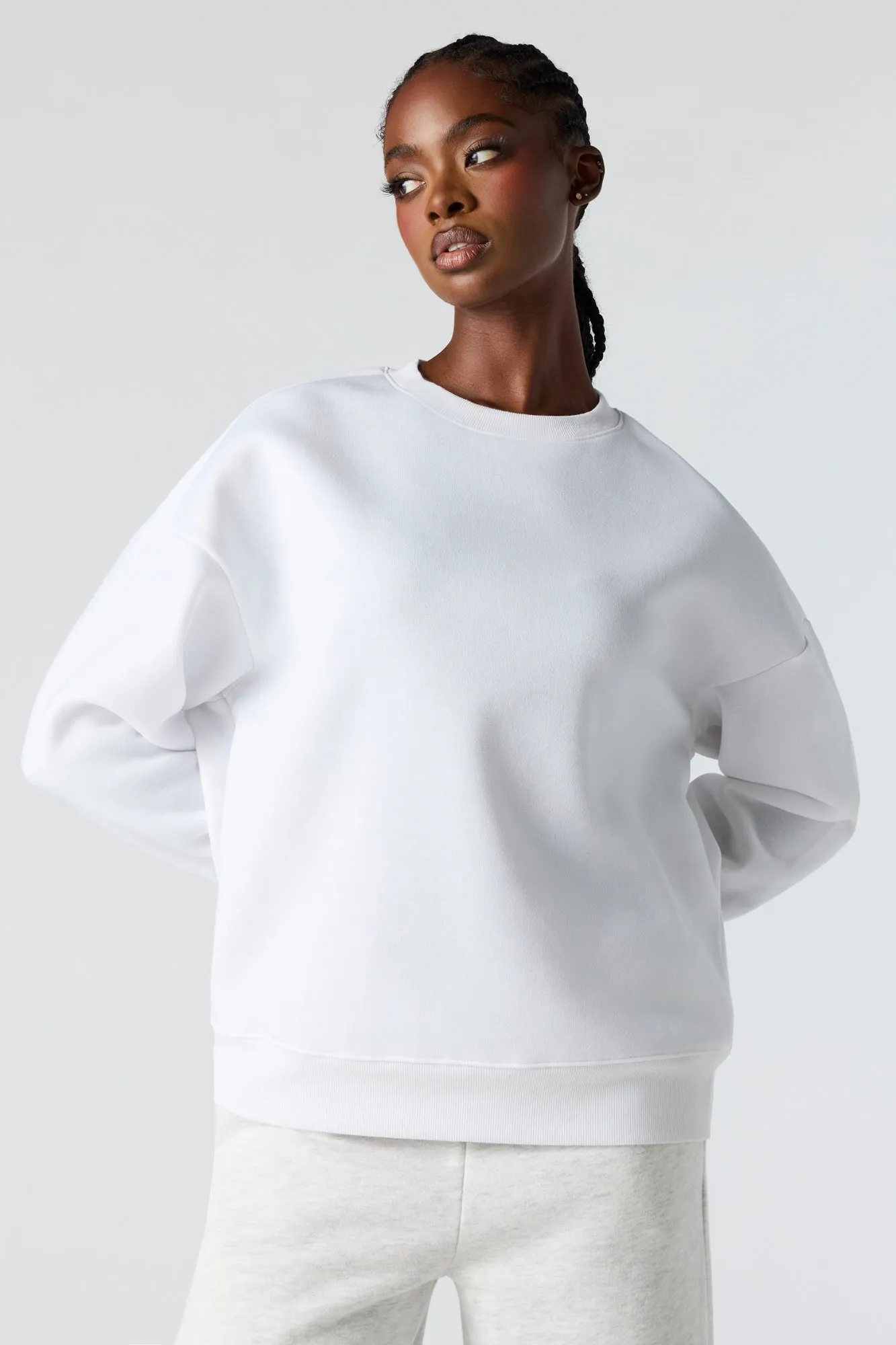 Oversized Fleece Sweatshirt sold by Urban Planet