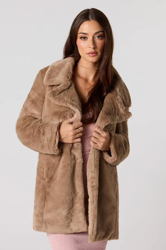 Faux Fur Midi Coat sold by Urban Planet