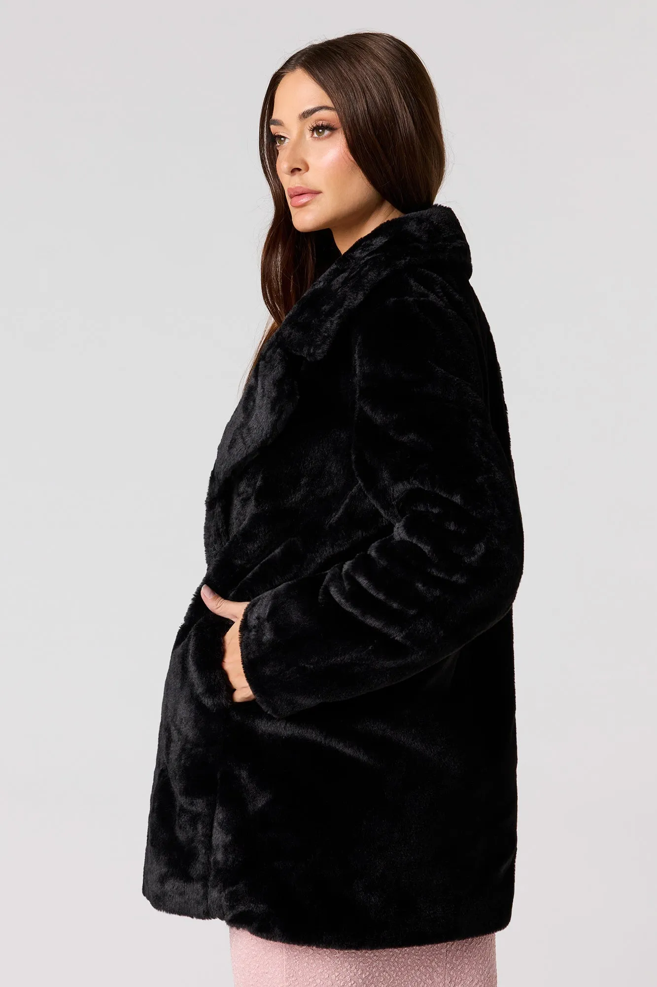 Faux Fur Midi Coat sold by Urban Planet product image thumbnail 5