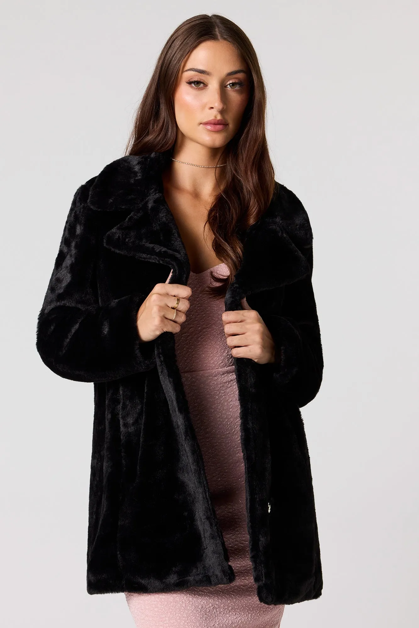 Faux Fur Midi Coat sold by Urban Planet product image thumbnail 4