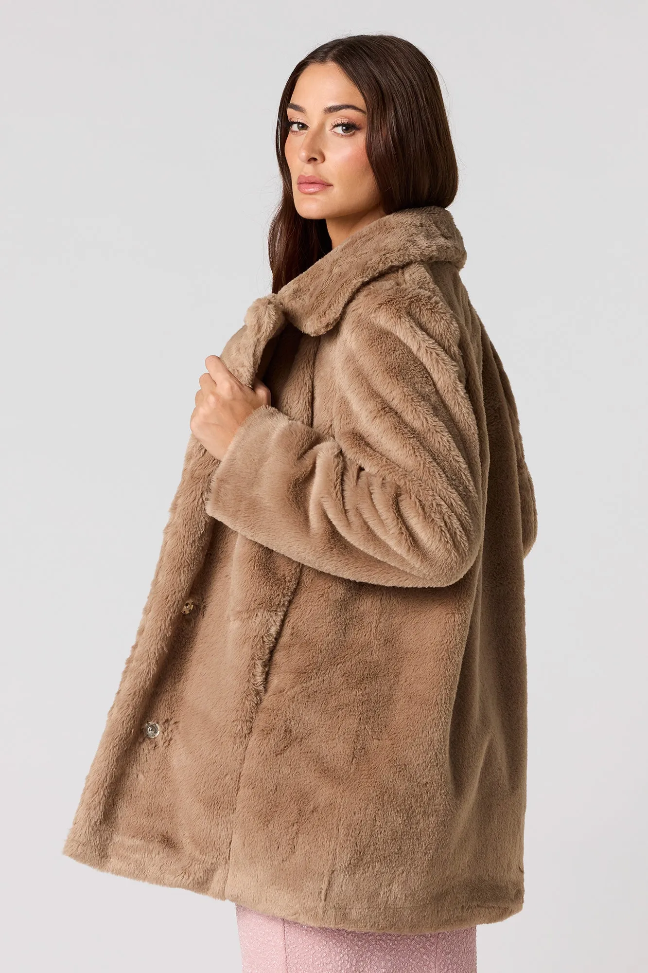 Faux Fur Midi Coat sold by Urban Planet product image thumbnail 2