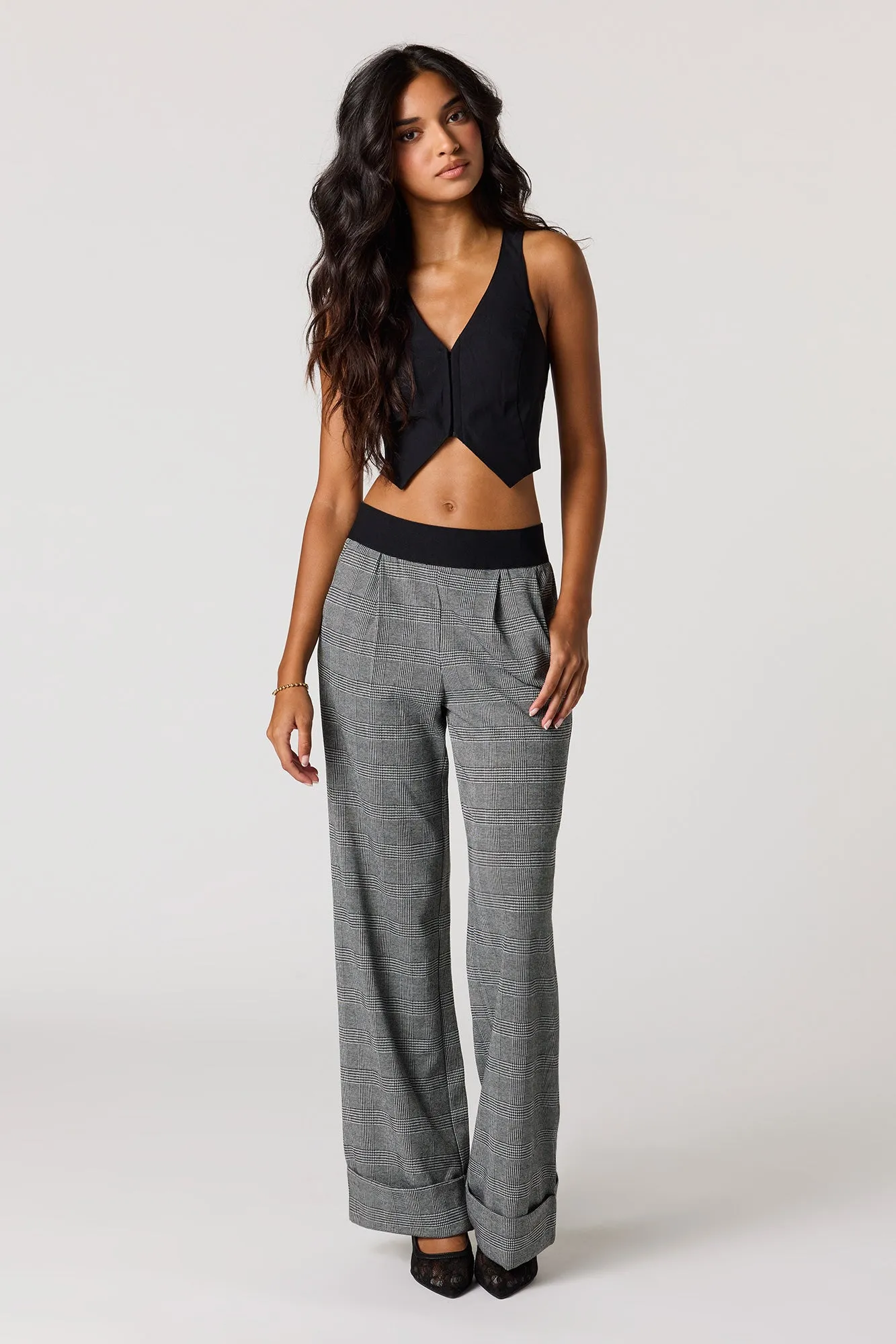 Plaid Knit Dress Pant sold by Urban Planet product image thumbnail 4