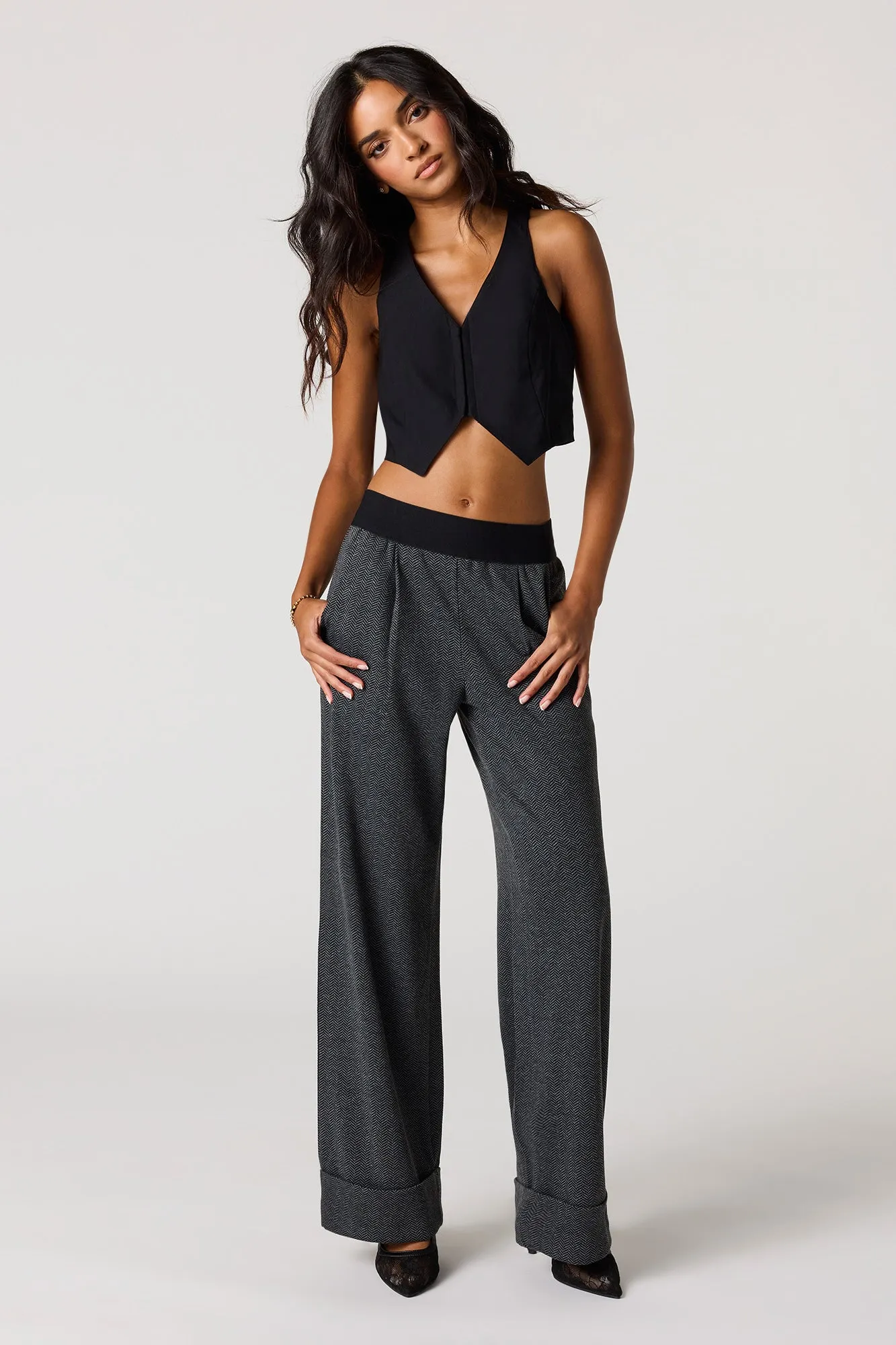 Plaid Knit Dress Pant sold by Urban Planet