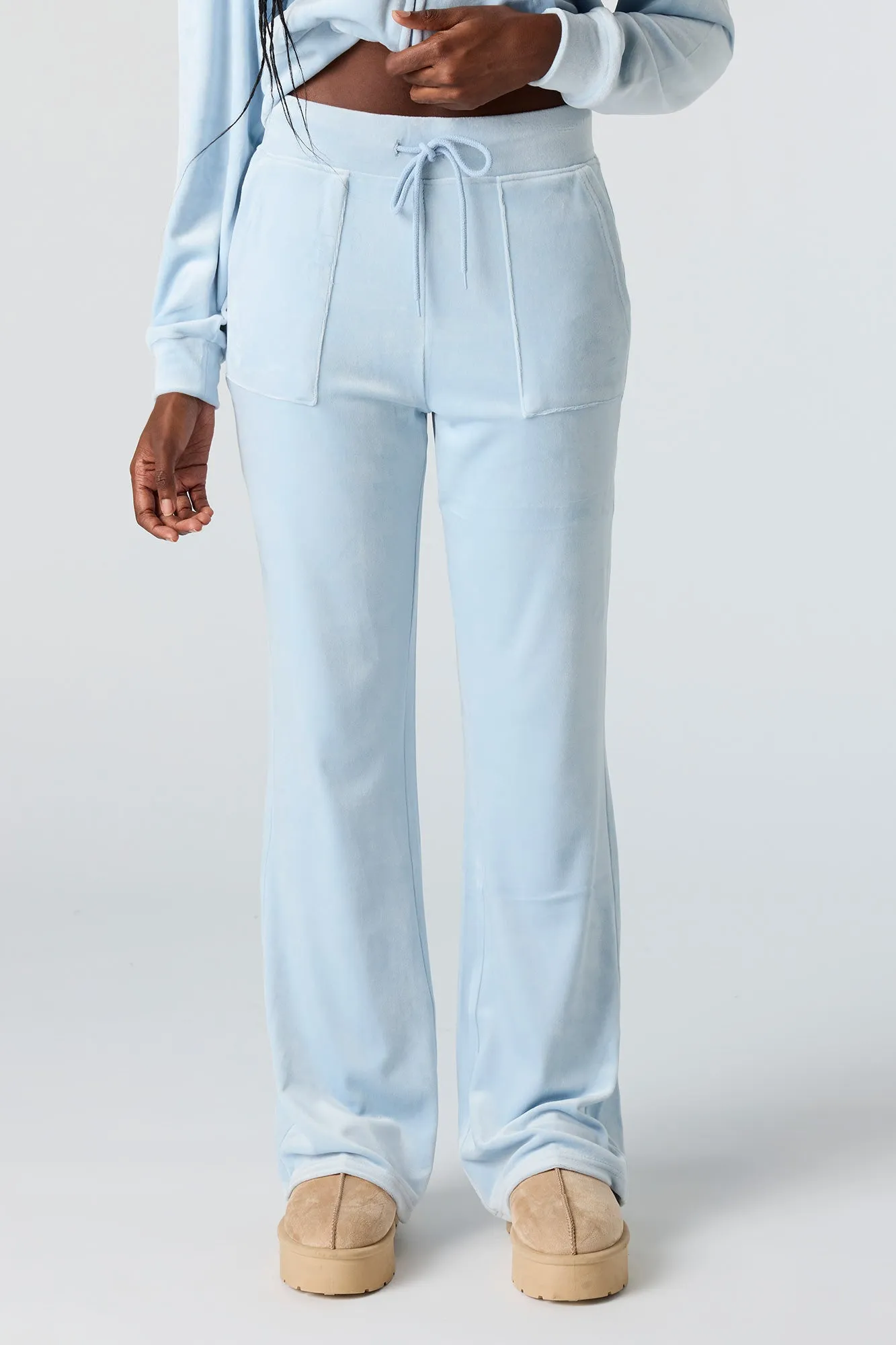 Velour Wide Leg Sweatpant sold by Urban Planet product image thumbnail 2