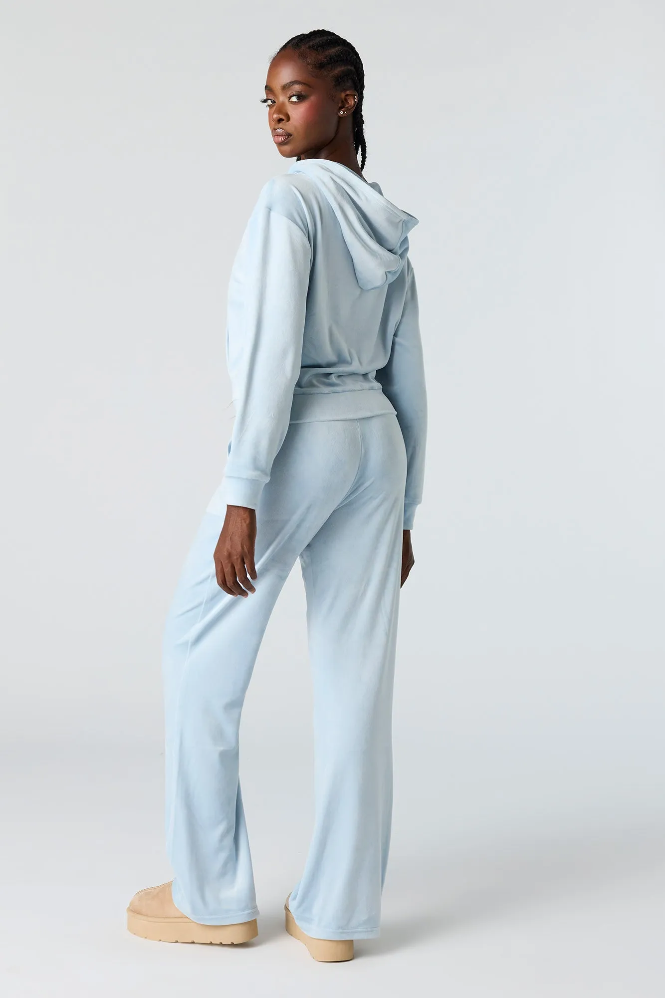 Velour Wide Leg Sweatpant sold by Urban Planet product image thumbnail 3