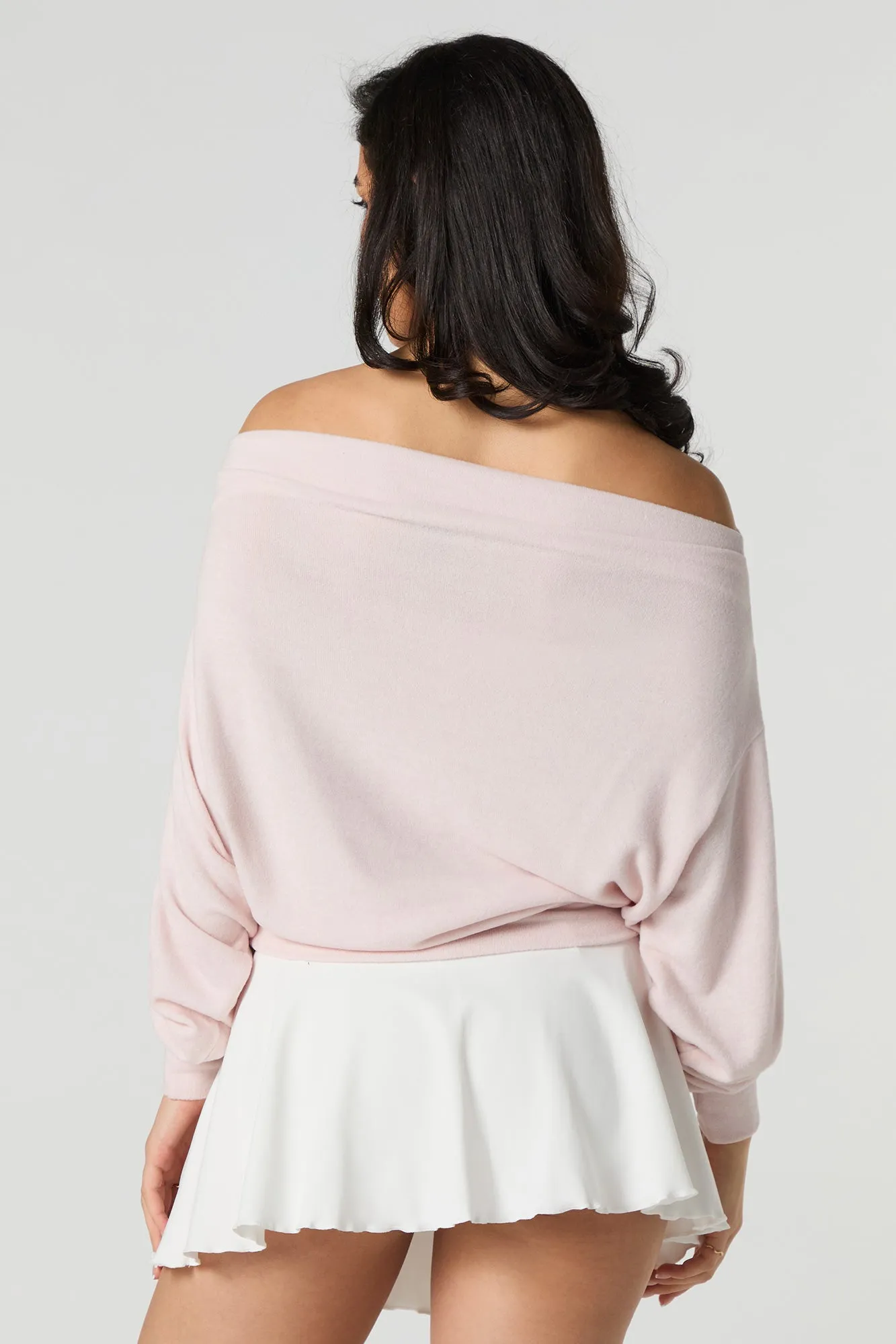 Ruched Knit Off Shoulder Top sold by Urban Planet product image thumbnail 2