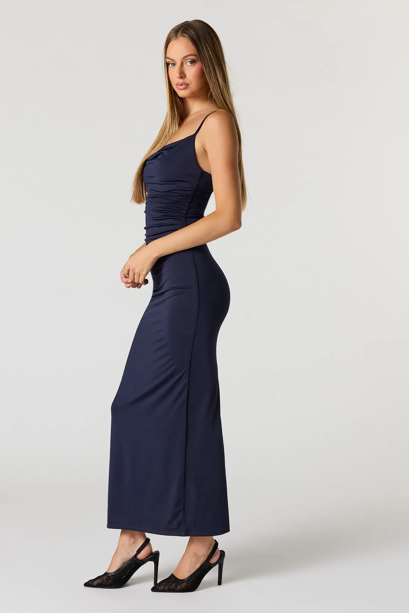 Cowl Neck Ruched Maxi Dress sold by Urban Planet product image thumbnail 2