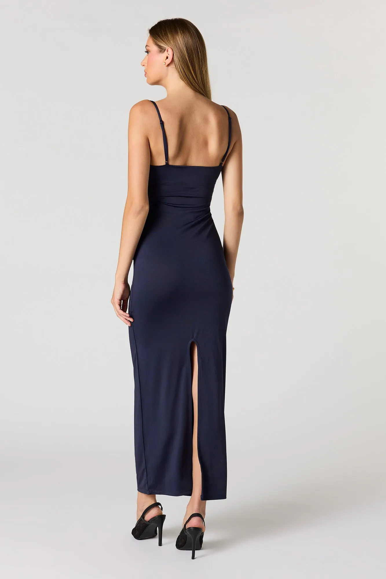 Cowl Neck Ruched Maxi Dress sold by Urban Planet product image thumbnail 3