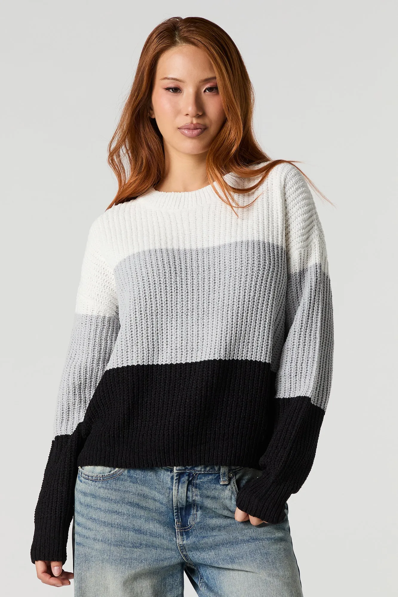 Chunky Knit Colour Block Sweater sold by Urban Planet product image thumbnail 4