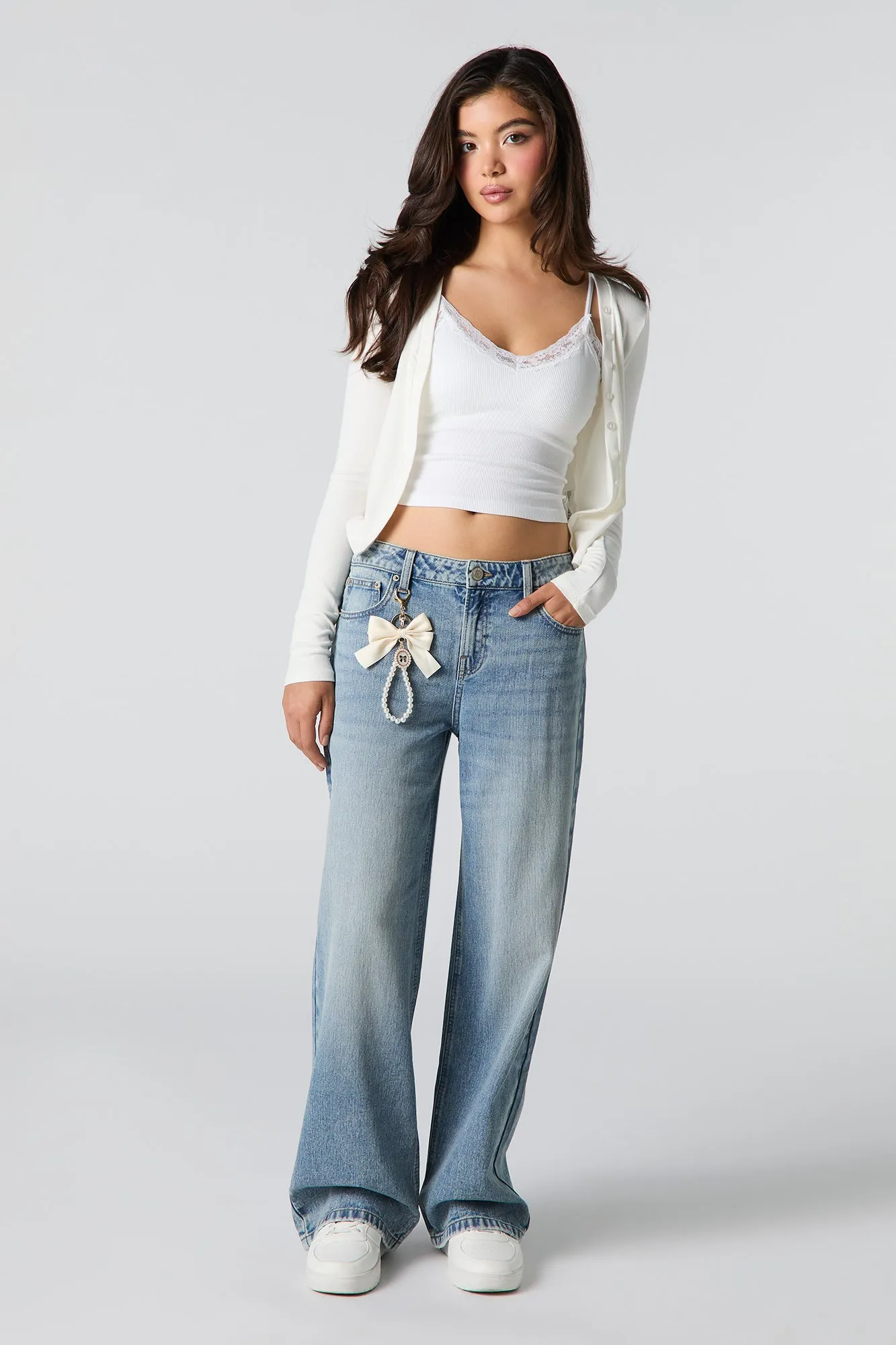 Low Rise Baggy Jean with Charm sold by Urban Planet