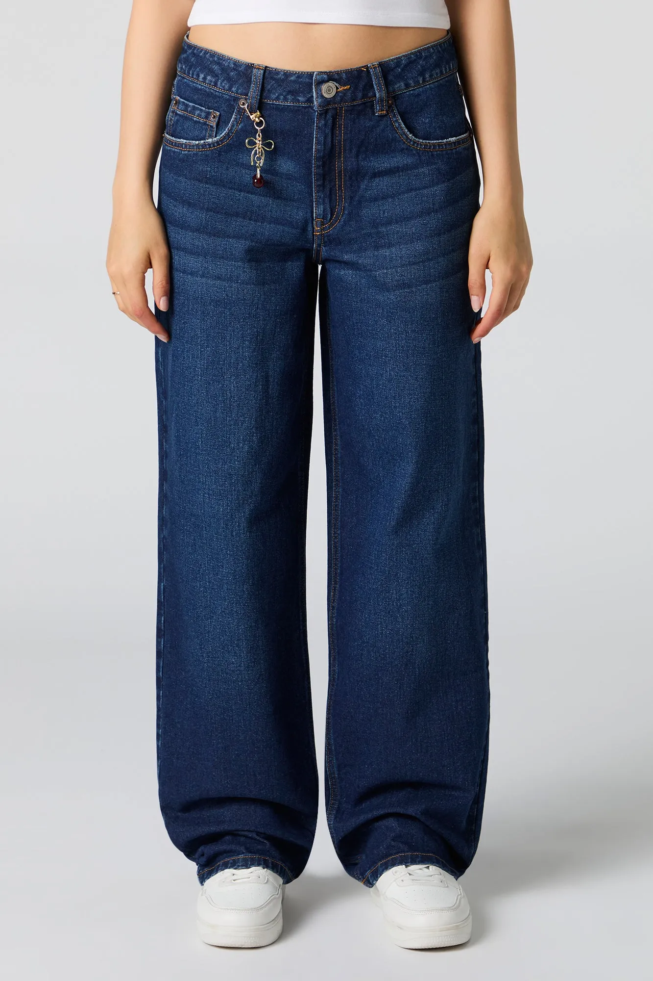 Low Rise Baggy Jean with Cherry Charm sold by Urban Planet product image thumbnail 2