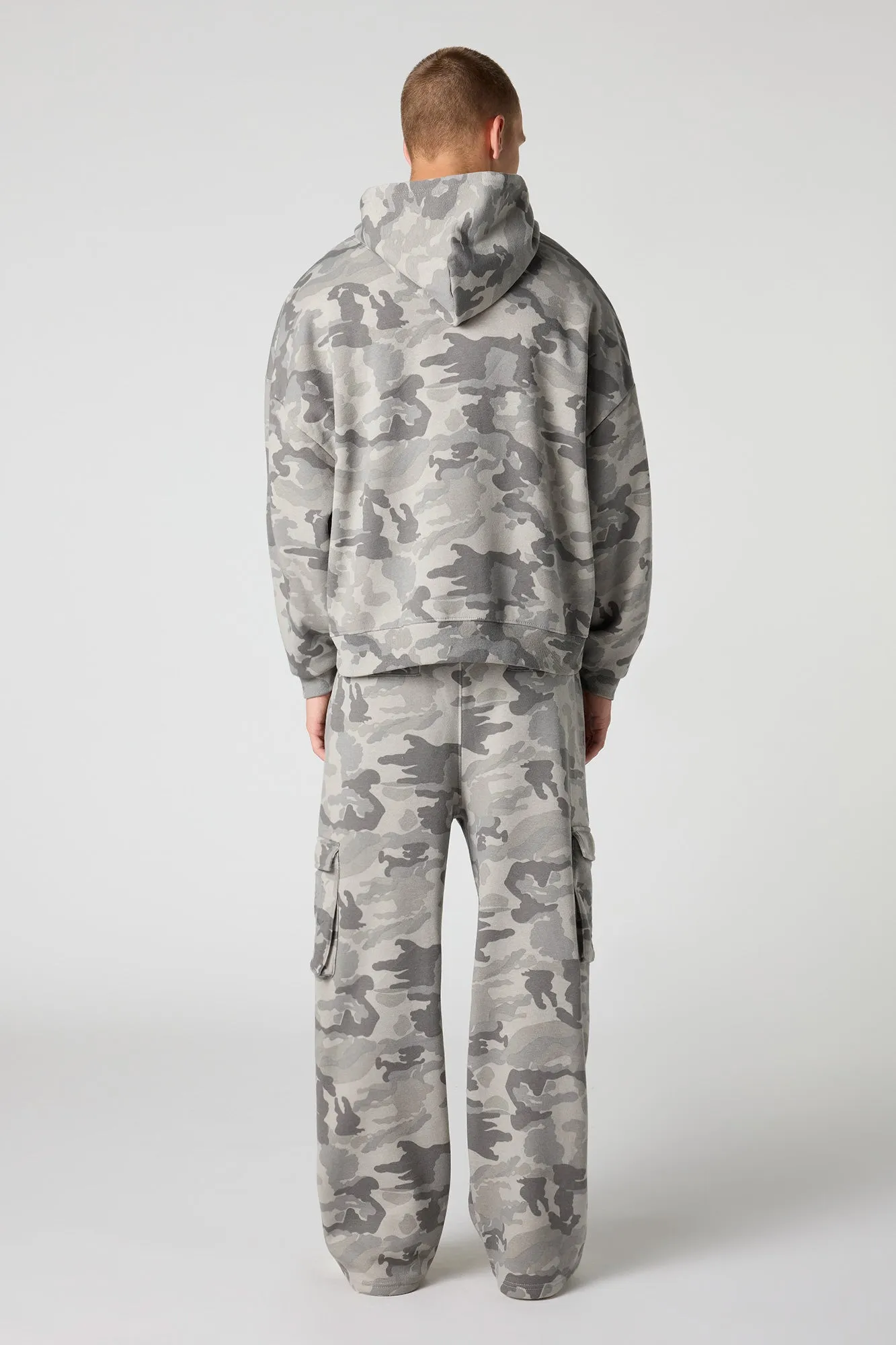 Embossed Pocket Cargo Baggy Fleece Sweatpant sold by Urban Planet product image thumbnail 3