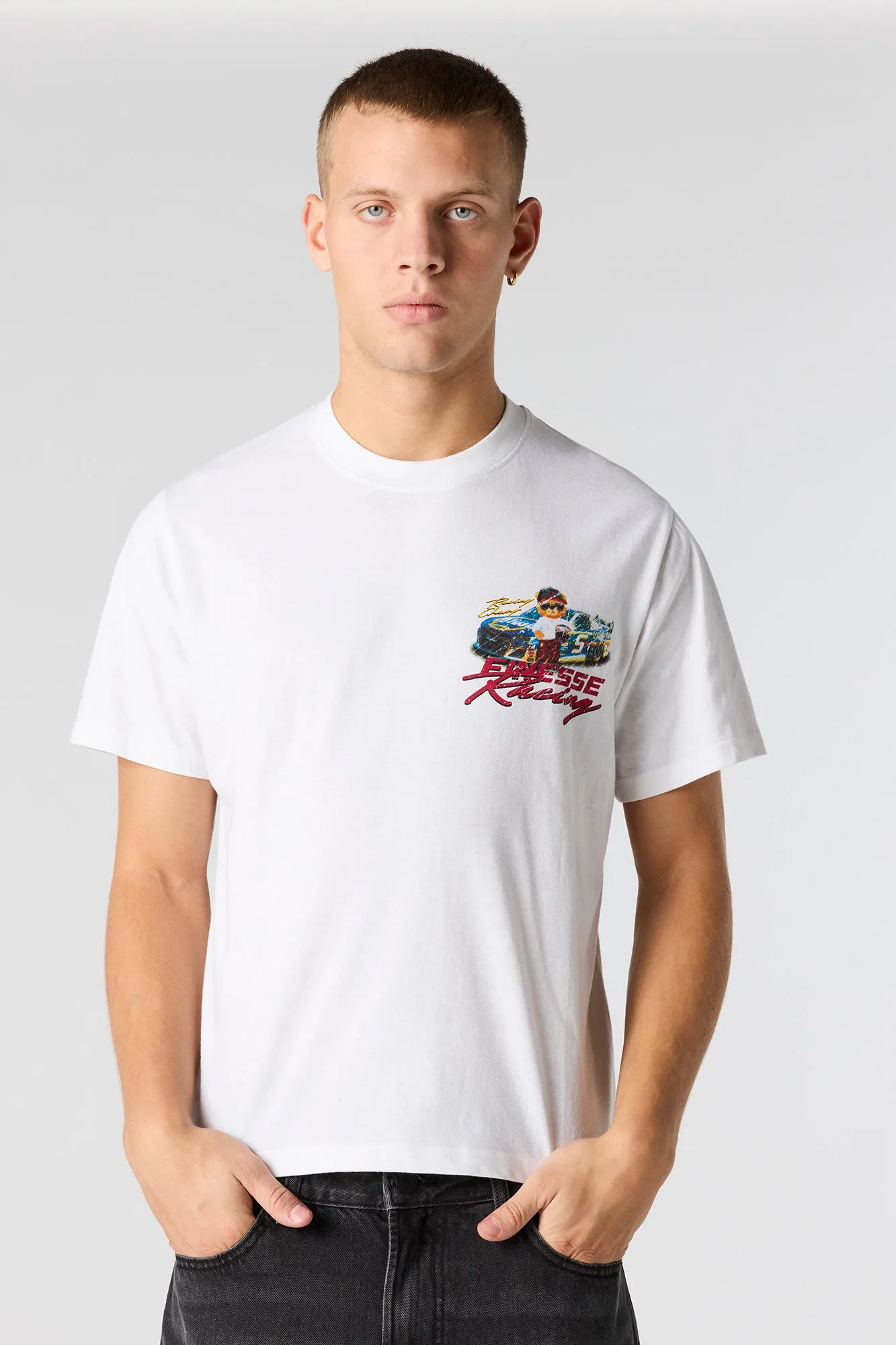 Bear Racing Graphic T-Shirt sold by Urban Planet product image thumbnail 2