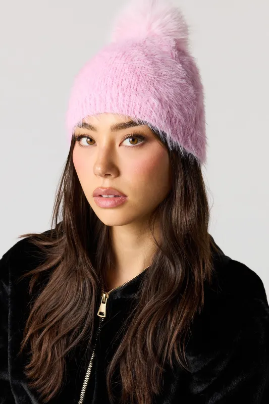 Faux Fur Pom Pom Beanie sold by Urban Planet