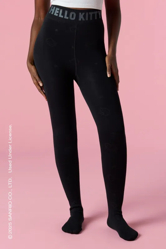 Hello Kitty® Embossed Faux Fur Lined Tights sold by Urban Planet