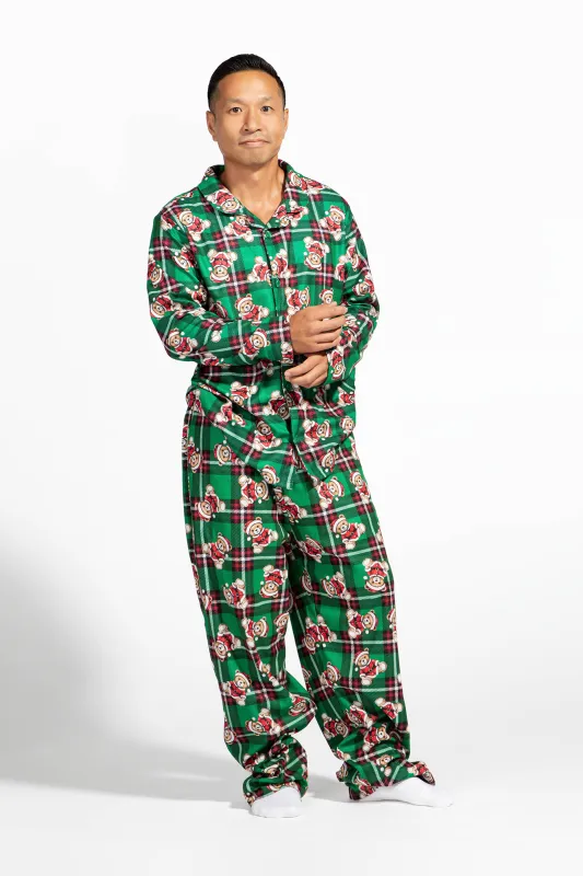 Mens Fammy Jammies Bear Flannel Pajama Set sold by Urban Planet