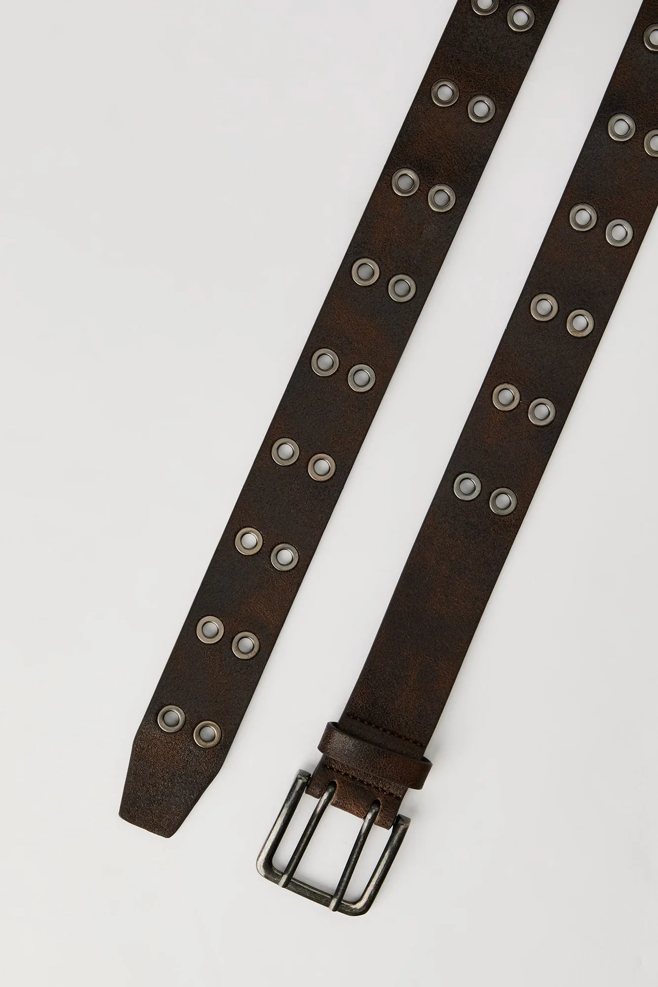 Faux Leather Double Grommet Belt sold by Urban Planet product image thumbnail 2