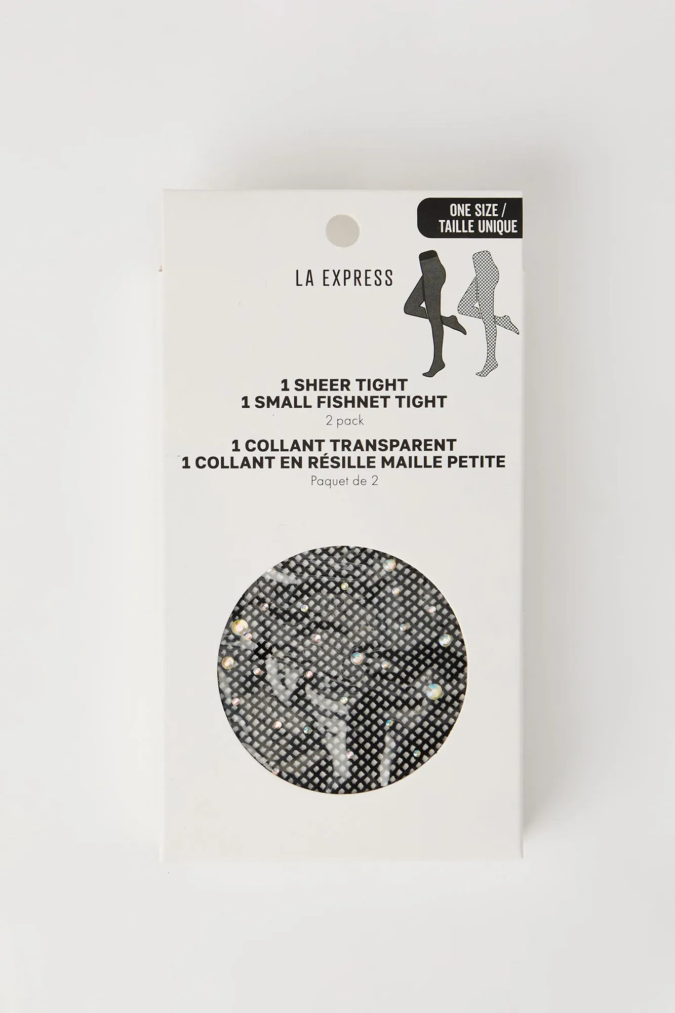 Sheer & Rhinestone Fishnet Tights (2 Pack) sold by Urban Planet