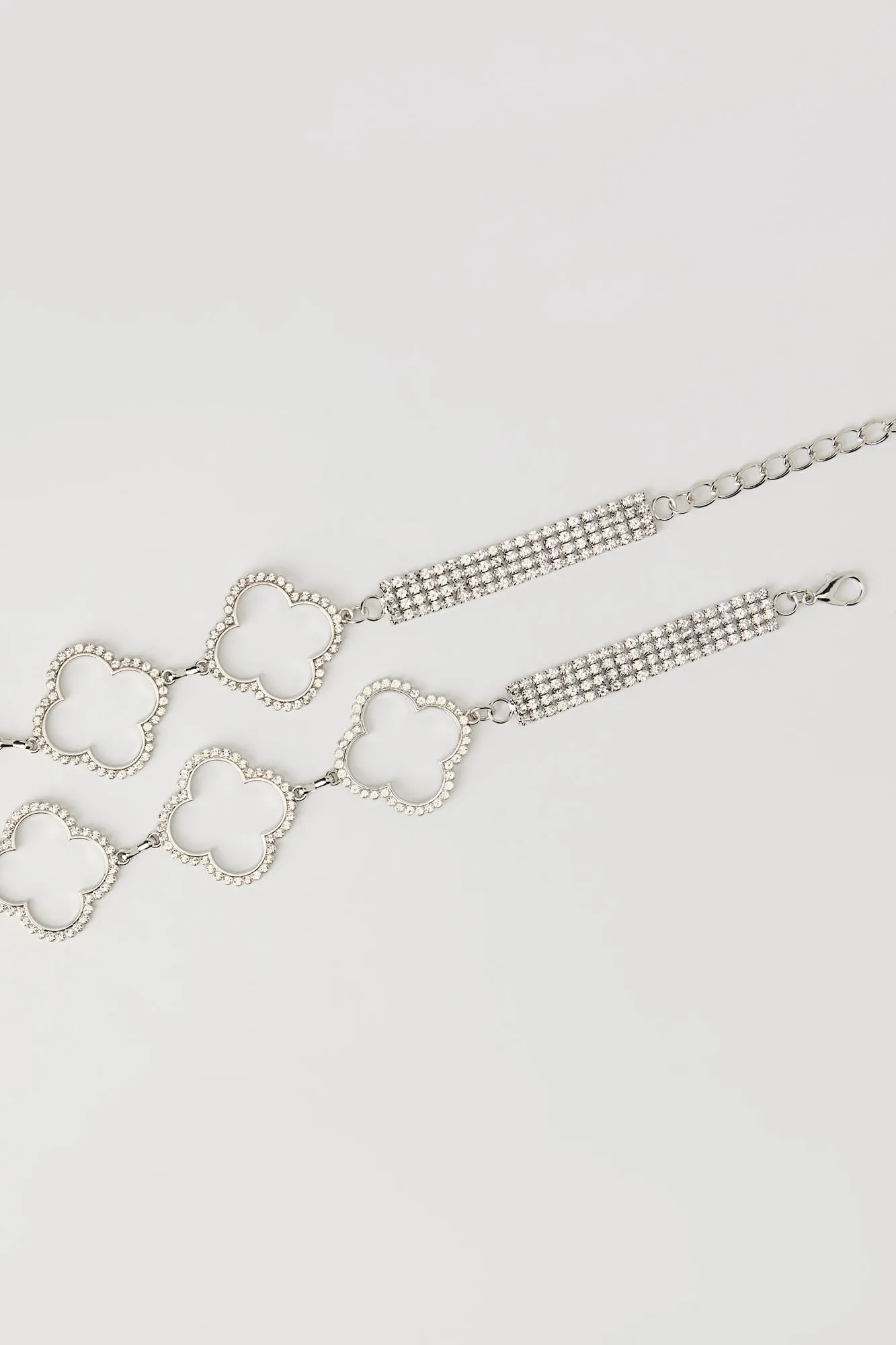 Rhinestone Clover Chain Belt sold by Urban Planet product image thumbnail 4