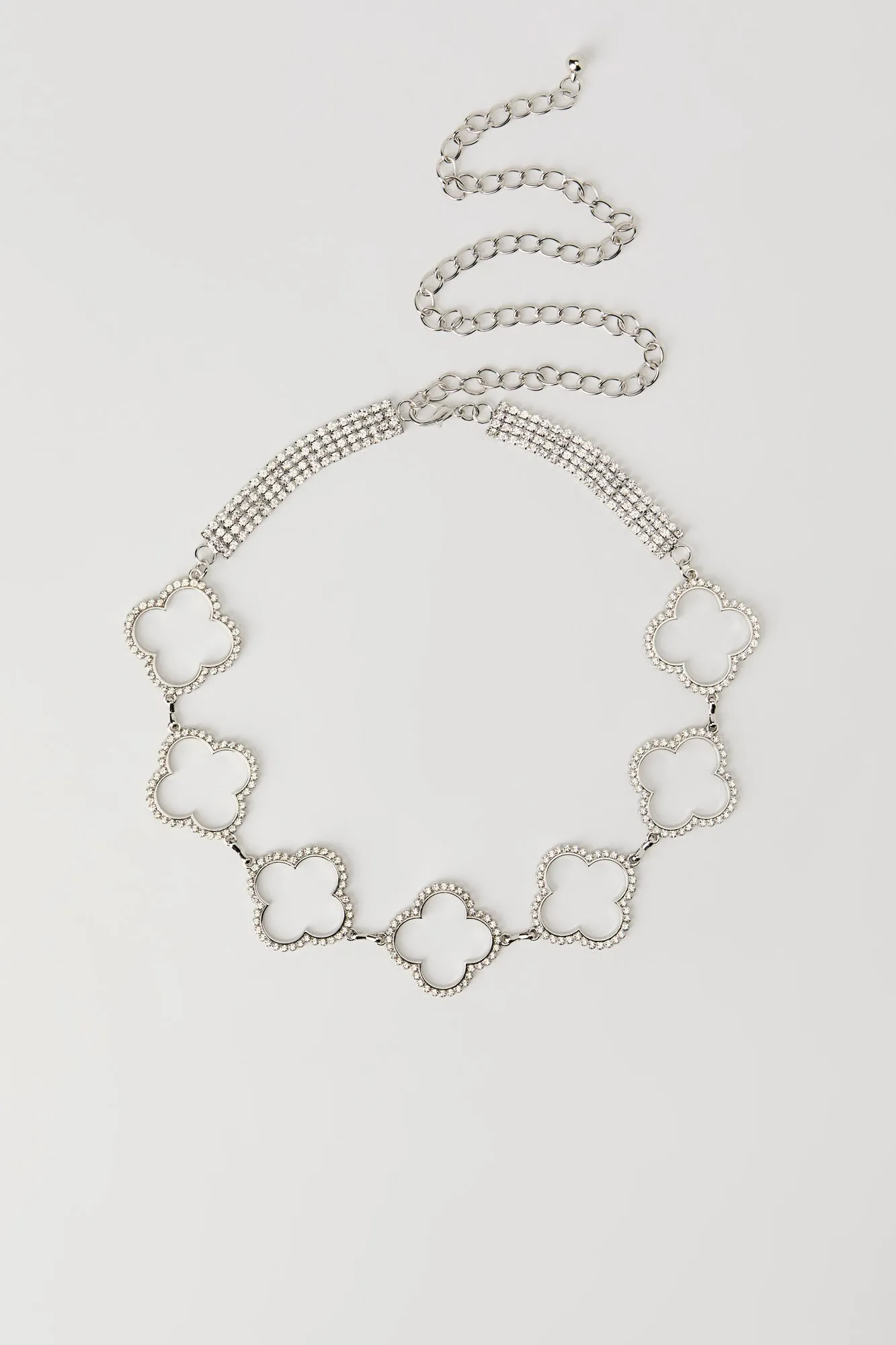 Rhinestone Clover Chain Belt sold by Urban Planet product image thumbnail 3