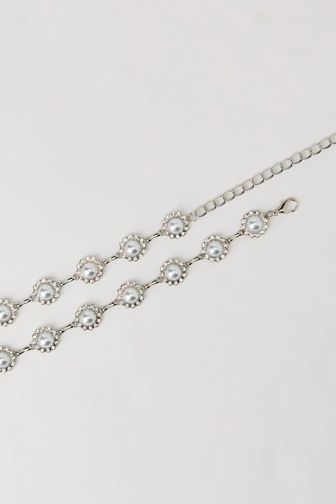 Faux Pearl Rhinestone Chain Belt sold by Urban Planet product image thumbnail 2