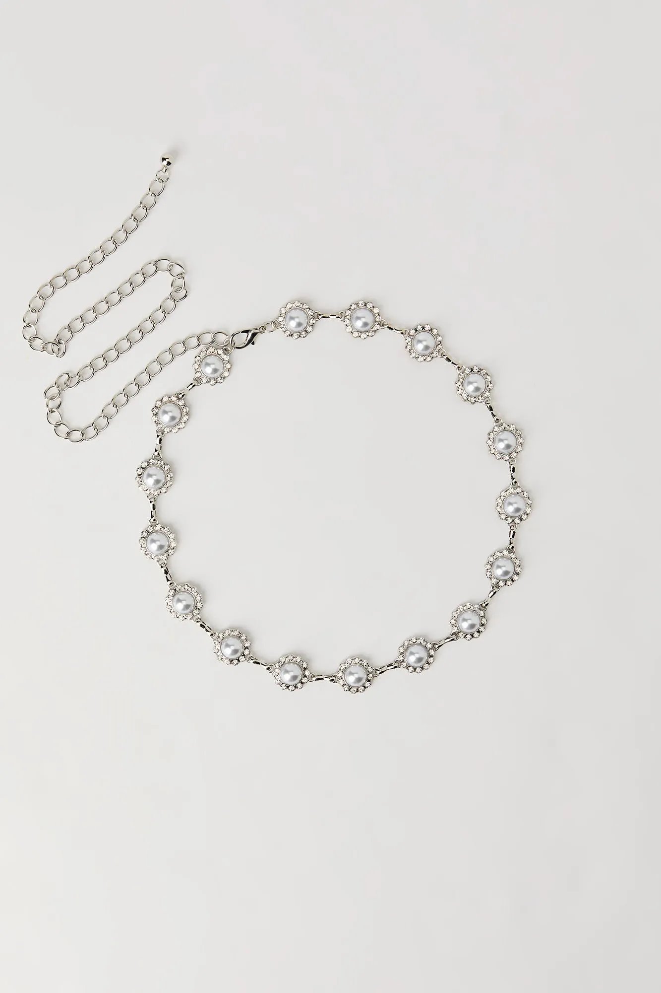 Faux Pearl Rhinestone Chain Belt sold by Urban Planet