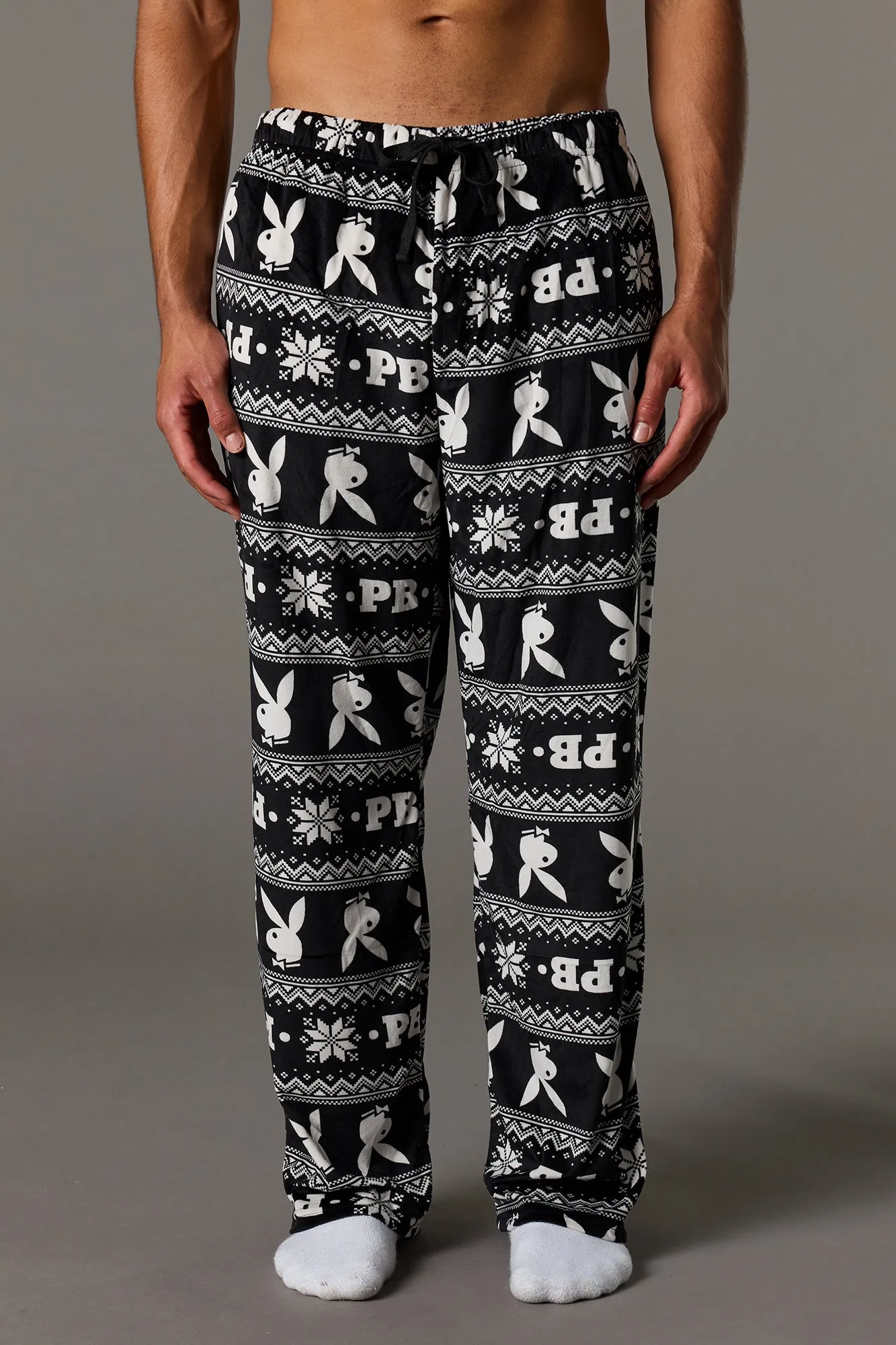 Playboy Christmas Print Pajama Pant sold by Urban Planet product image thumbnail 4