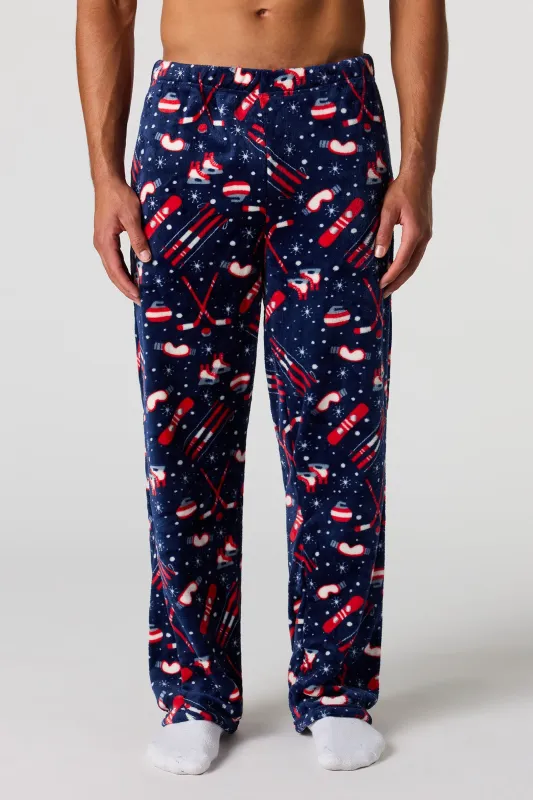Christmas Print Plush Pajama Pant sold by Urban Planet