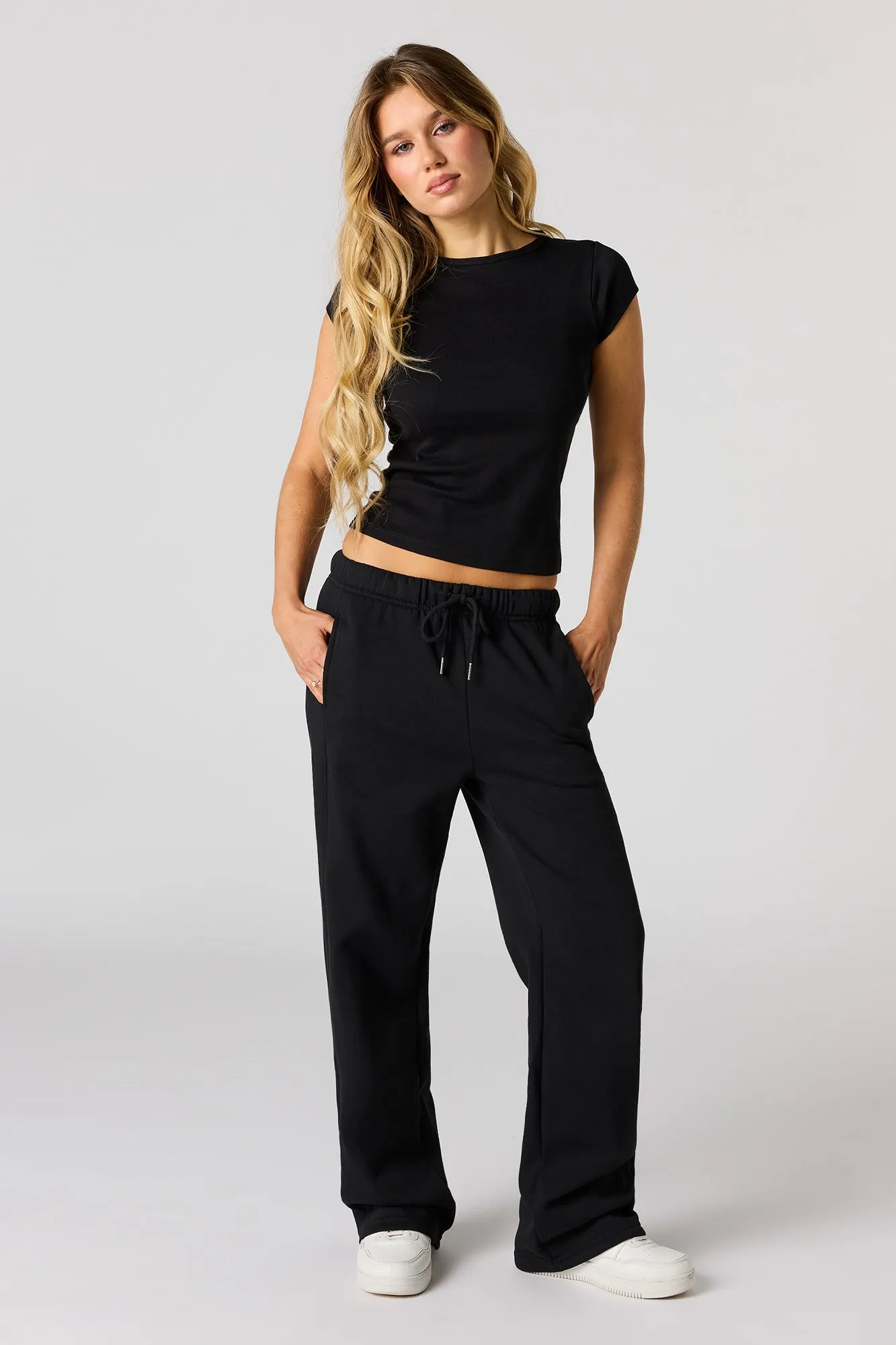 Fleece Straight Leg Sweatpant sold by Urban Planet product image thumbnail 4