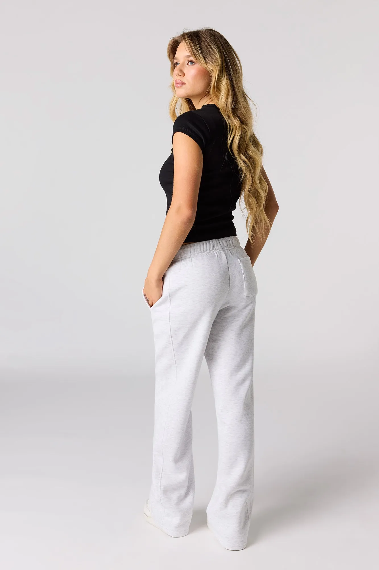 Fleece Straight Leg Sweatpant sold by Urban Planet product image thumbnail 3