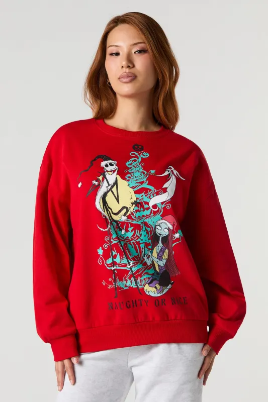 Nightmare Before Christmas Graphic Fleece Sweatshirt sold by Urban Planet