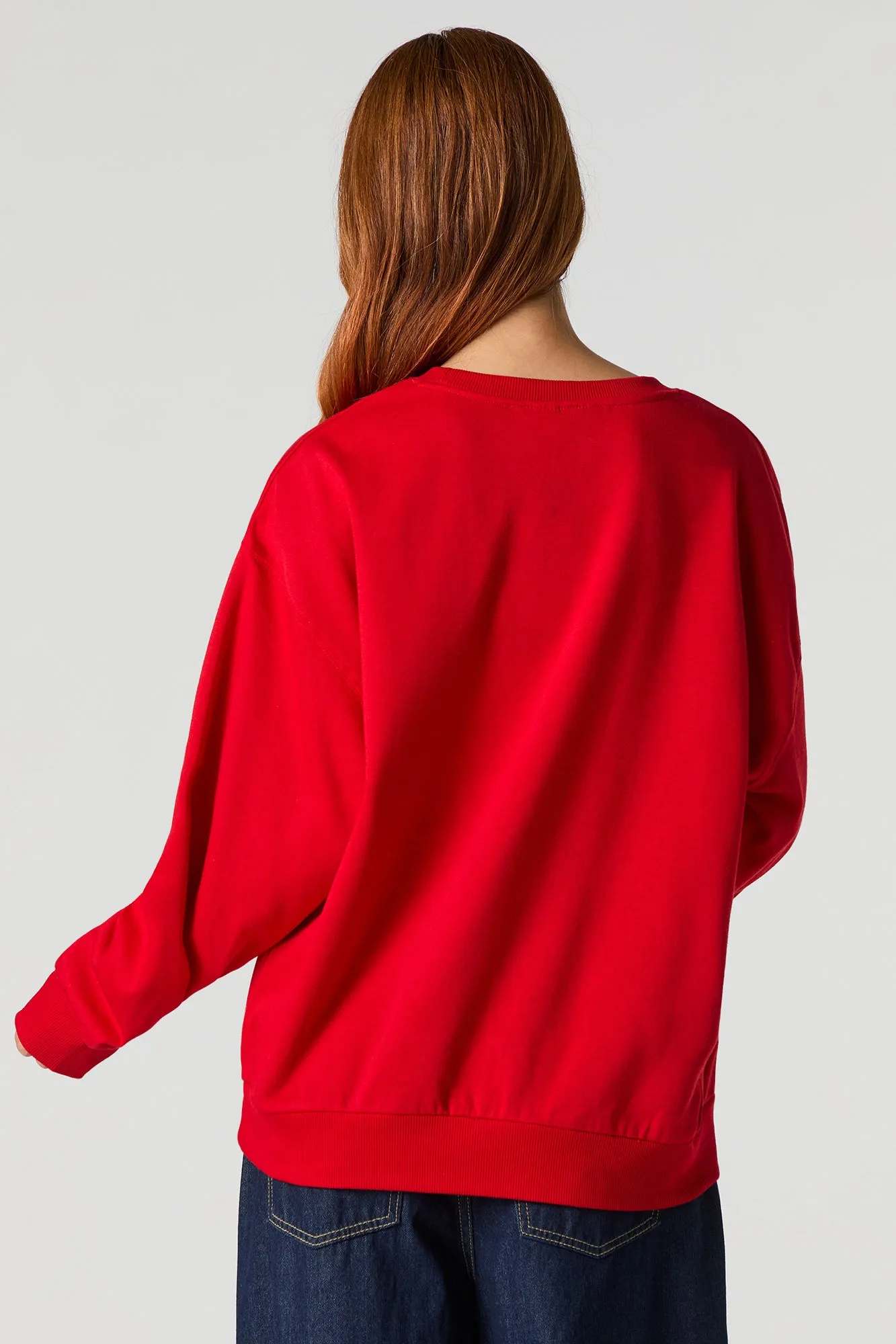 Stitchmas Christmas Graphic Fleece Sweatshirt sold by Urban Planet product image thumbnail 2