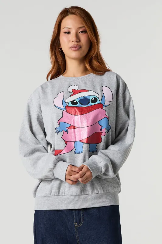 Stitch Christmas Graphic Fleece Sweatshirt sold by Urban Planet
