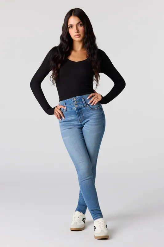 High Rise Push Up Skinny Medium Jean sold by Urban Planet