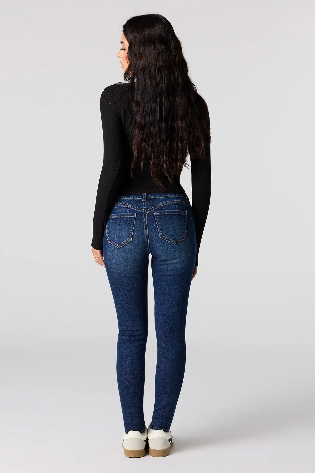 High Rise Push Up Skinny Dark Jean sold by Urban Planet product image thumbnail 3