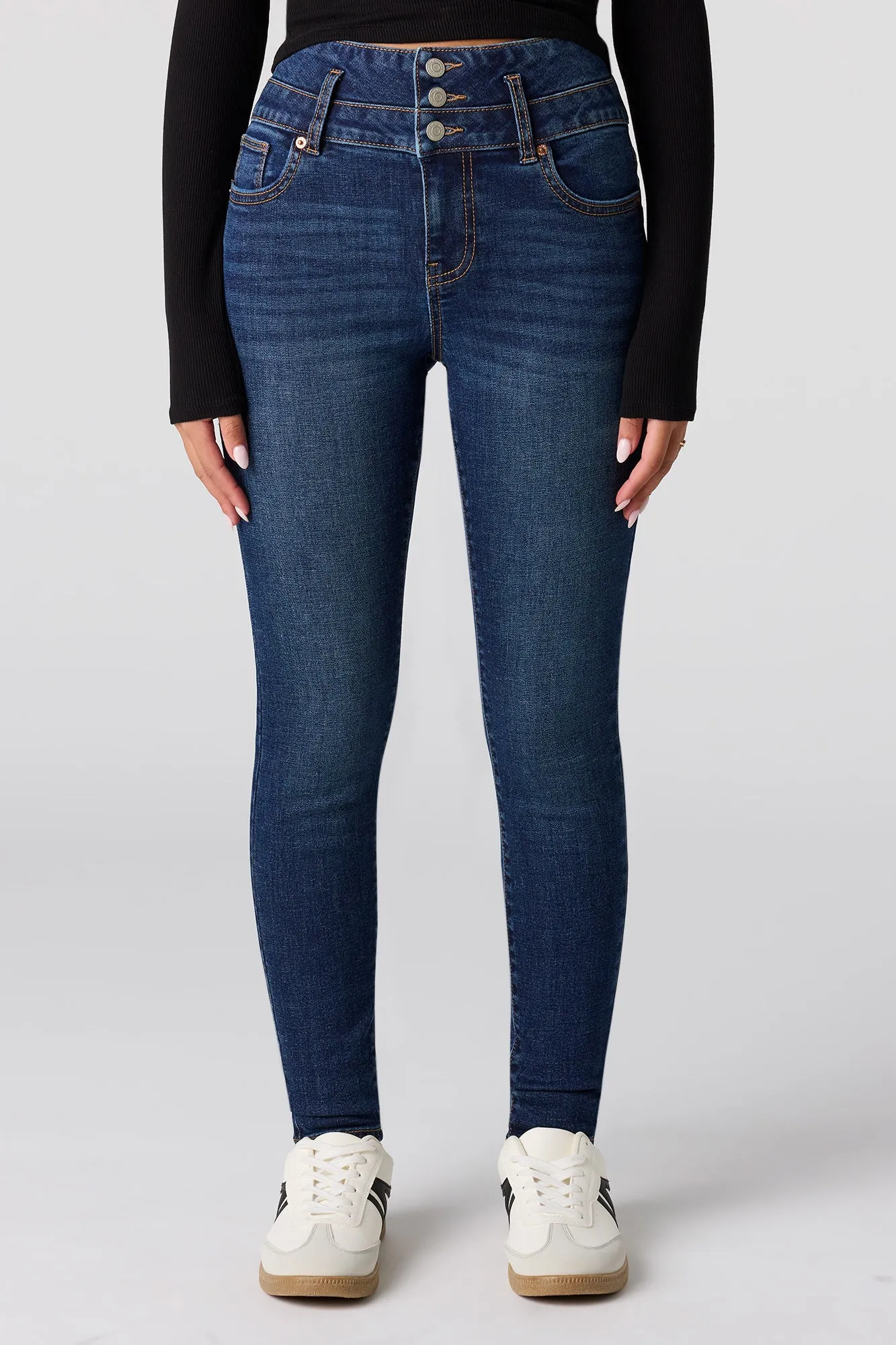 High Rise Push Up Skinny Dark Jean sold by Urban Planet product image thumbnail 2
