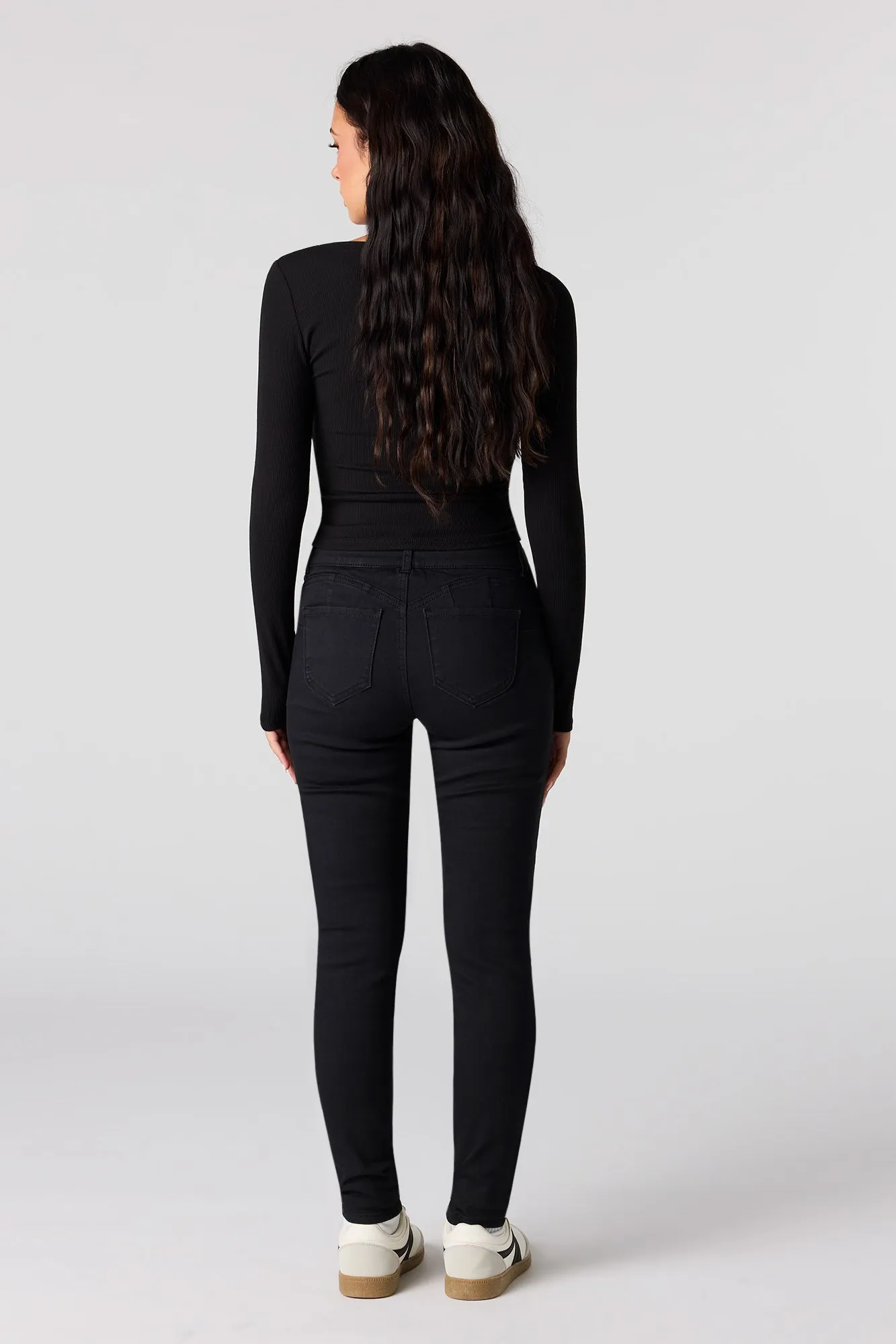 High Rise Push Up Skinny Black Jean sold by Urban Planet product image thumbnail 3