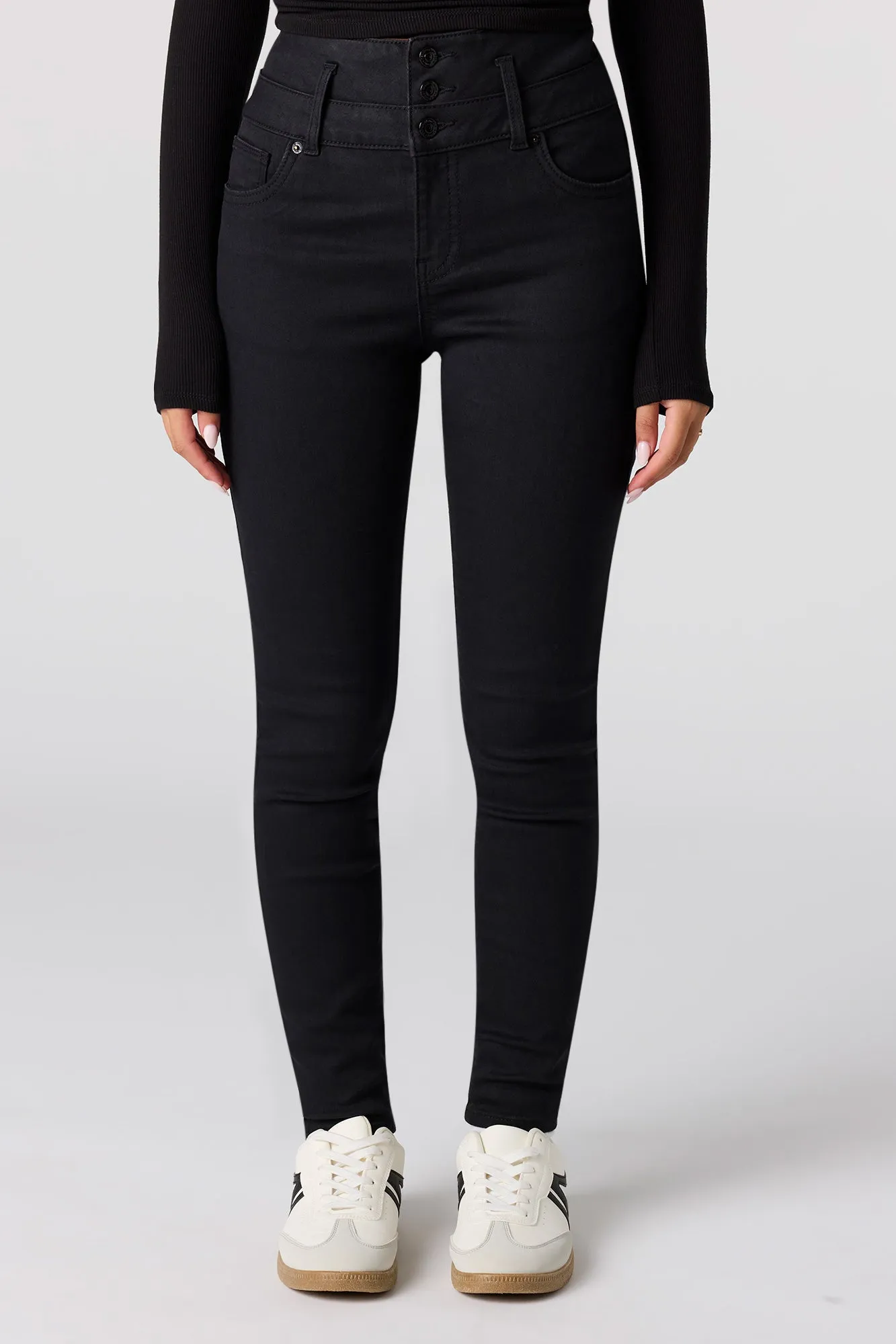 High Rise Push Up Skinny Black Jean sold by Urban Planet product image thumbnail 2