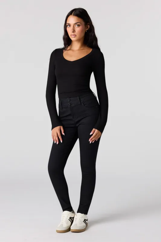 High Rise Push Up Skinny Black Jean sold by Urban Planet