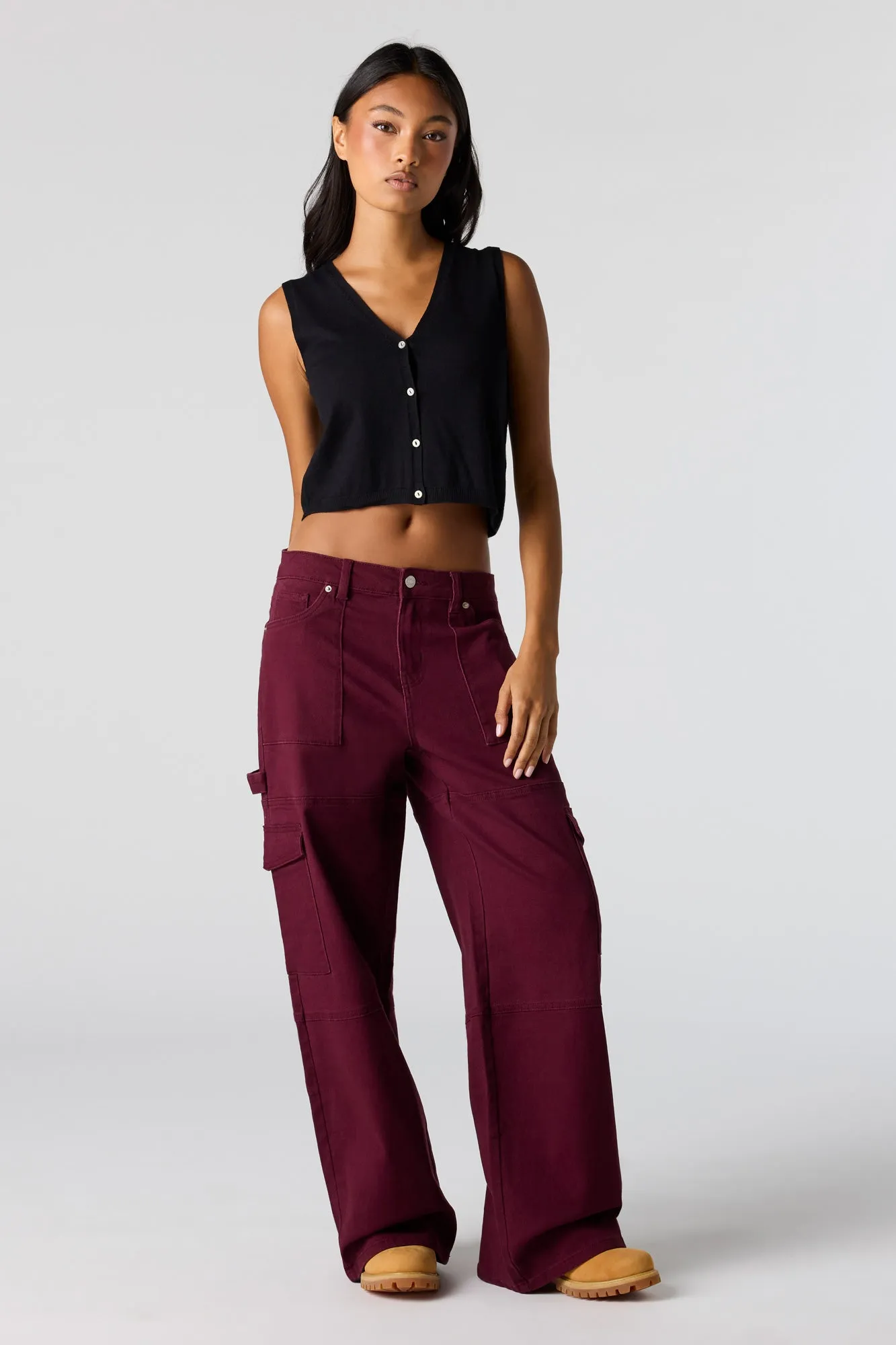 Low Rise Baggy Denim Cargo Pant sold by Urban Planet